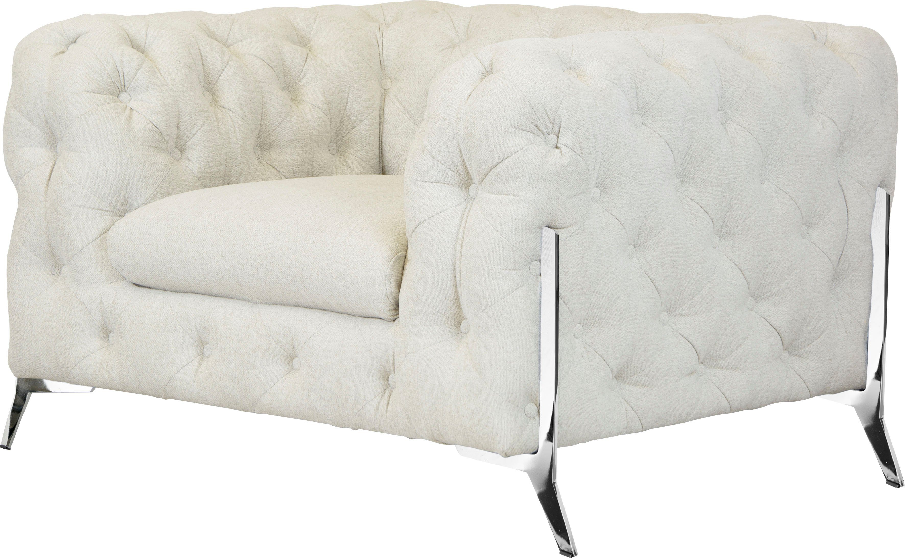Leonique Chesterfield-fauteuil Amaury Fauteuil luxueuze capitonnage, moderne chesterfield look, kleur van de poten ter keuze