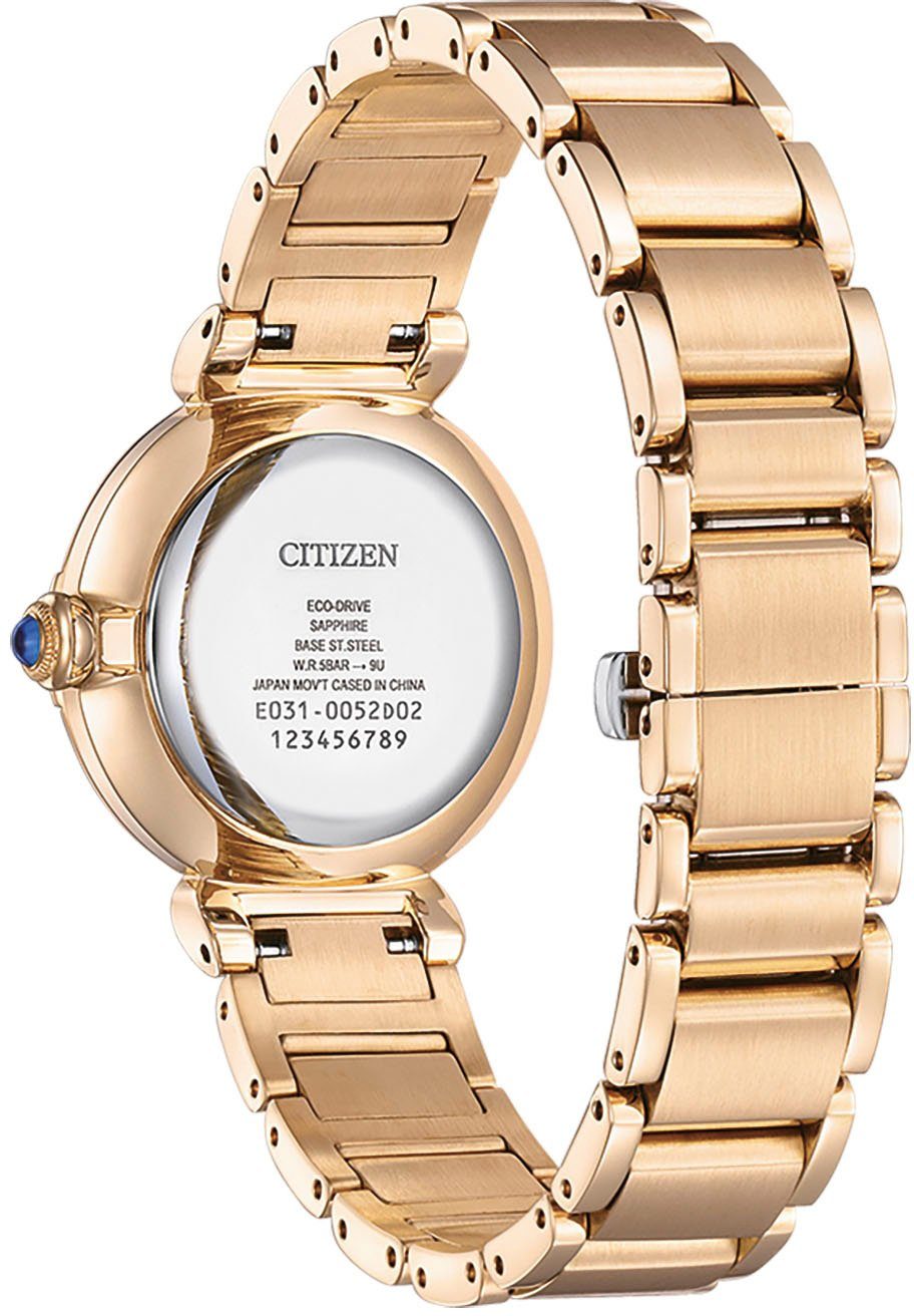 Citizen Solarhorloge EM1063-89D Polshorloge, dameshorloge, roestvrijstalen armband, saffierglas