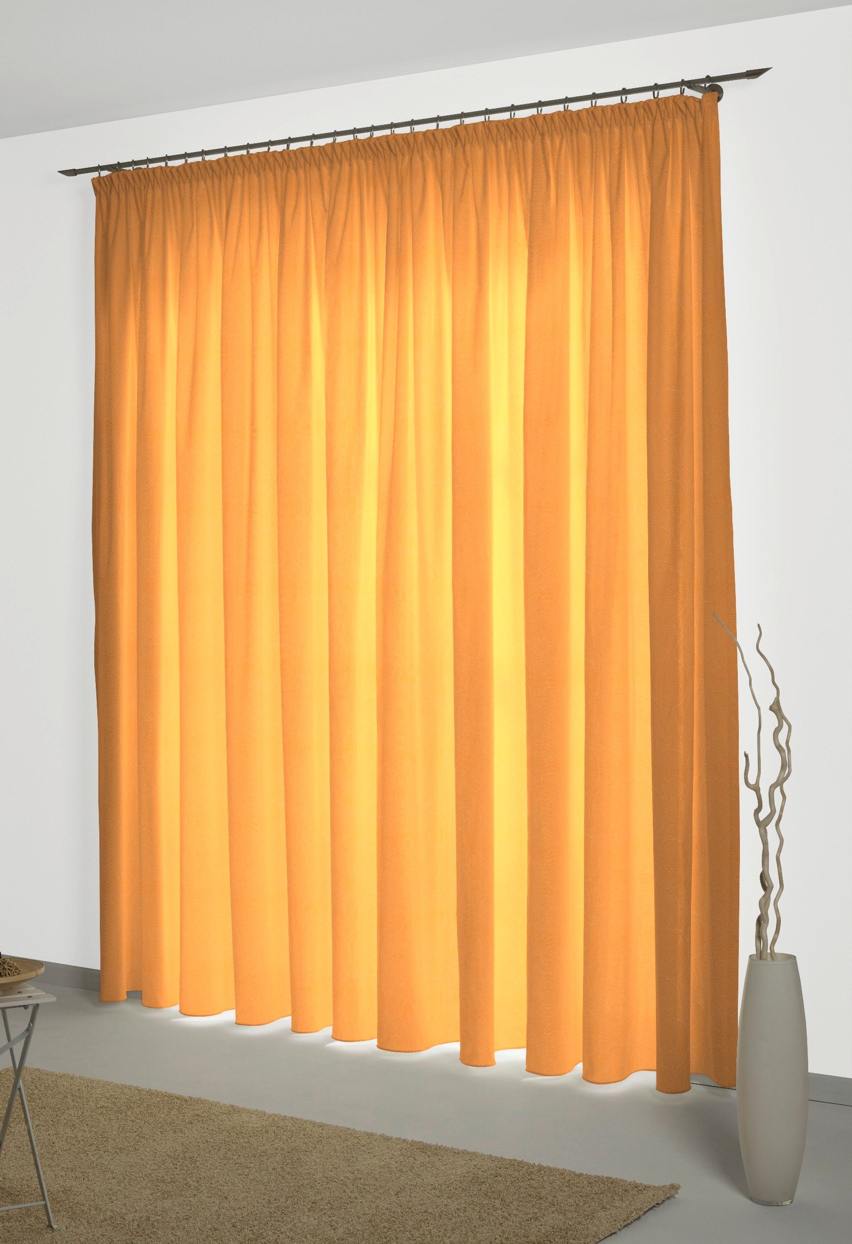 Wirth Gordijn Neufahrn (1 stuk) kant & klaar gordijnen maat hxb: 245x135 cm oranje