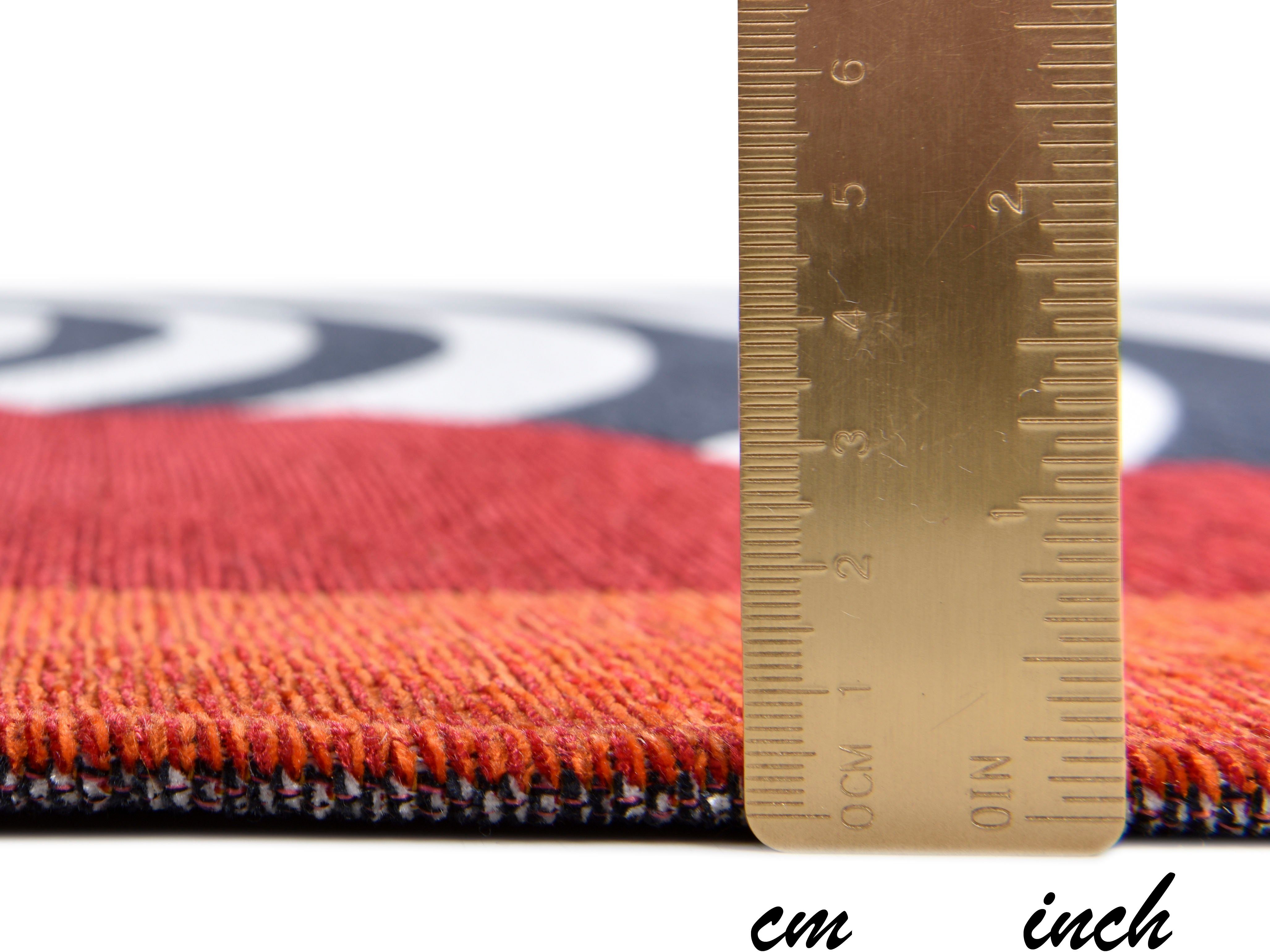 Gino Falcone Vloerkleed Cosima-117 platgeweven, jacquard, met chenillegaren, modern geometrisch design