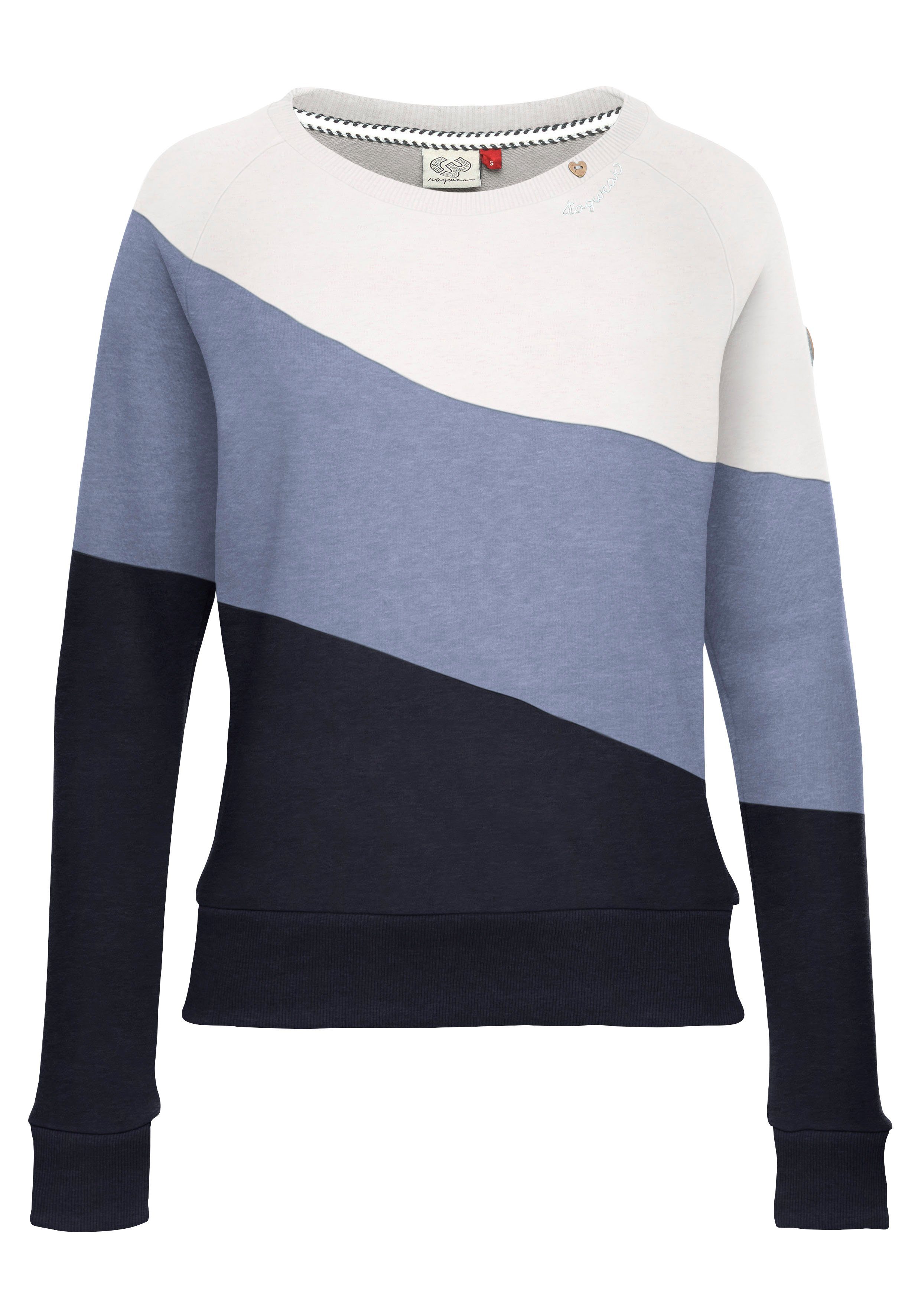 Ragwear Sweater JOHANKA BLOCK Ronde hals met color blocking design