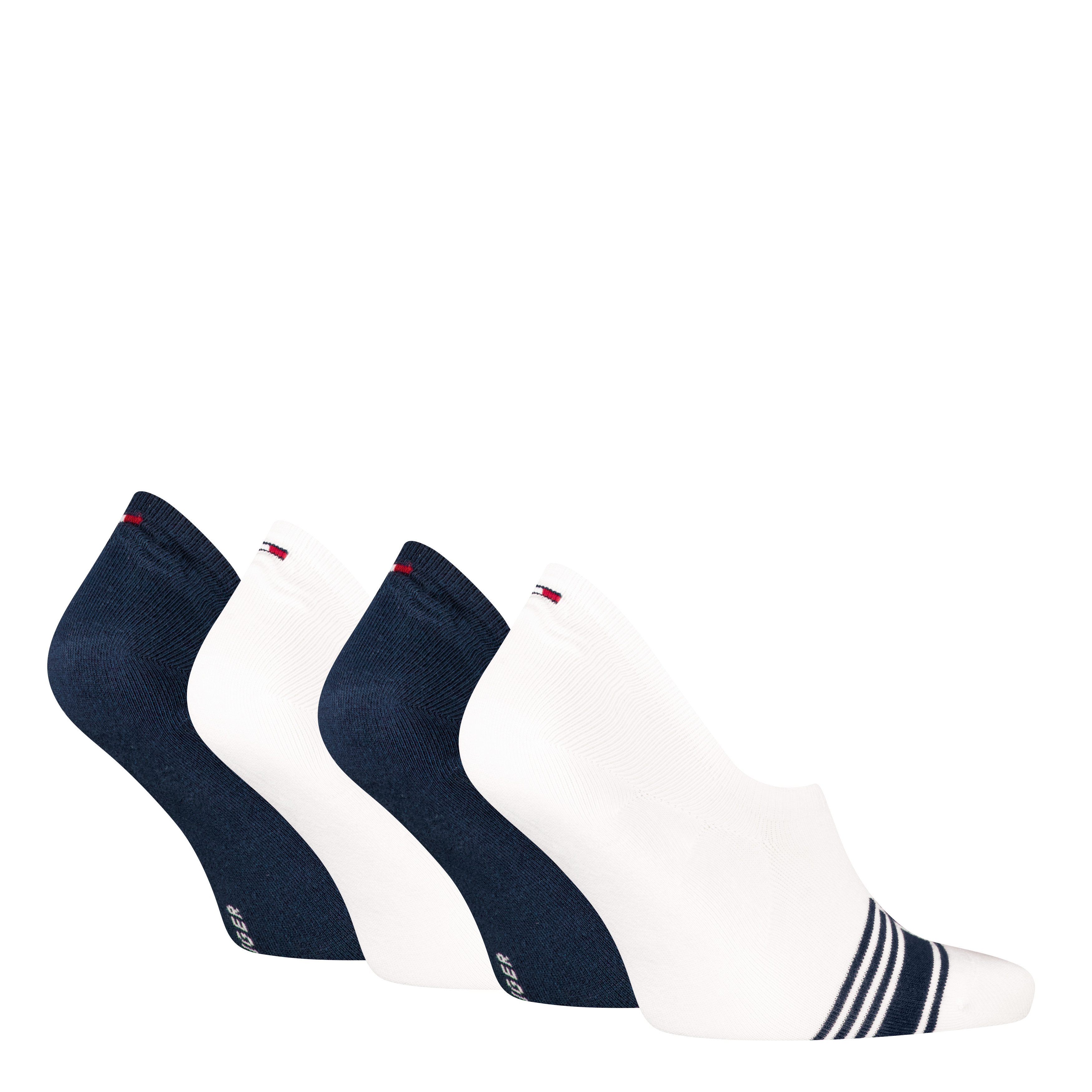 Tommy Hilfiger Sokken TH MEN FOOTIE HC 4P MONOGRAM STRIPE ECOM (4 paar)