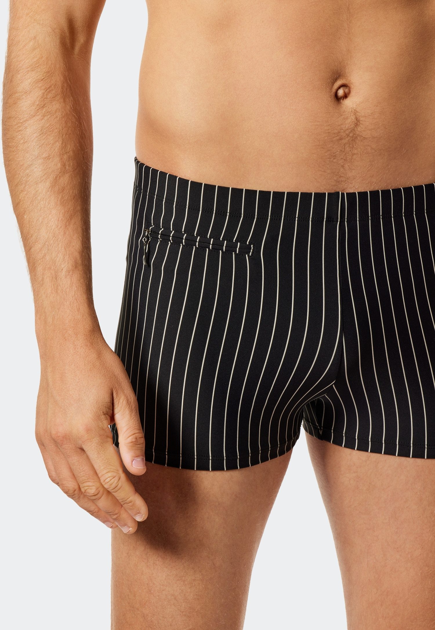 Schiesser Zwemshort Nautical Casual met witte strepen