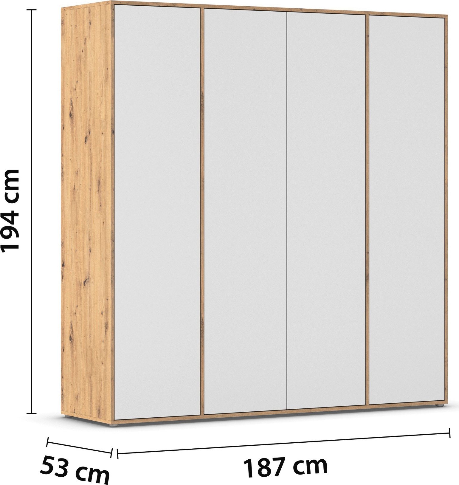 rauch Draaideurkast Kledingkast Kast Garderobe Wasmand NABILA veel Opbergruimte in 2 breedtes met push-to-open functie bestseller made in germany