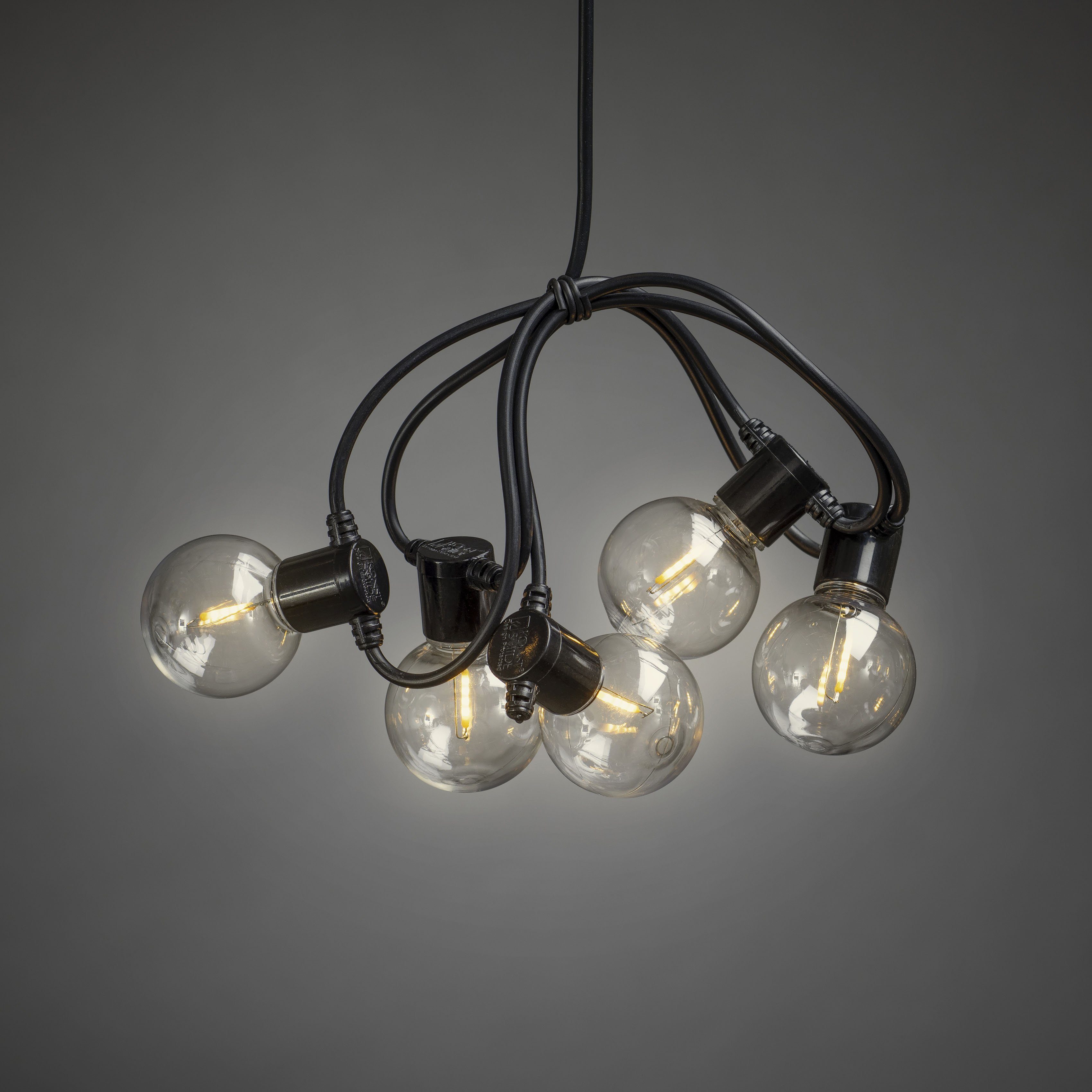 KONSTSMIDE Led-lichtsnoer Kerstversiering buiten Led biertuinverlichting, 20 heldere lampen / 40 amberkleurige dioden (1 stuk)