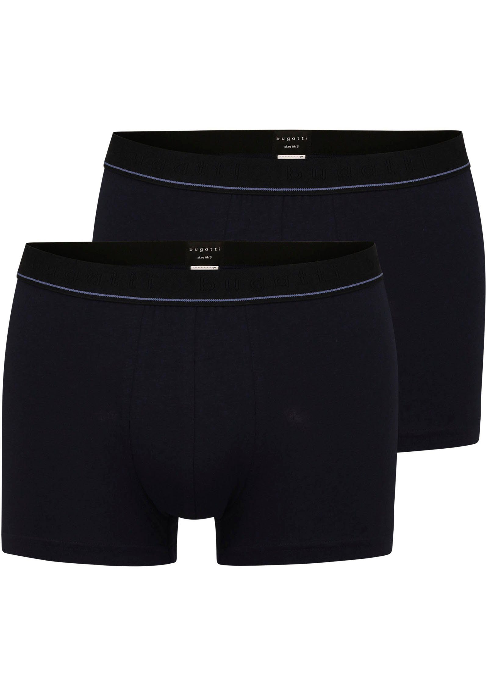 bugatti Boxershort Paris met elastisch draagcomfort (2 stuks, Set van 2) jongens boxershorts maat 8 blauw