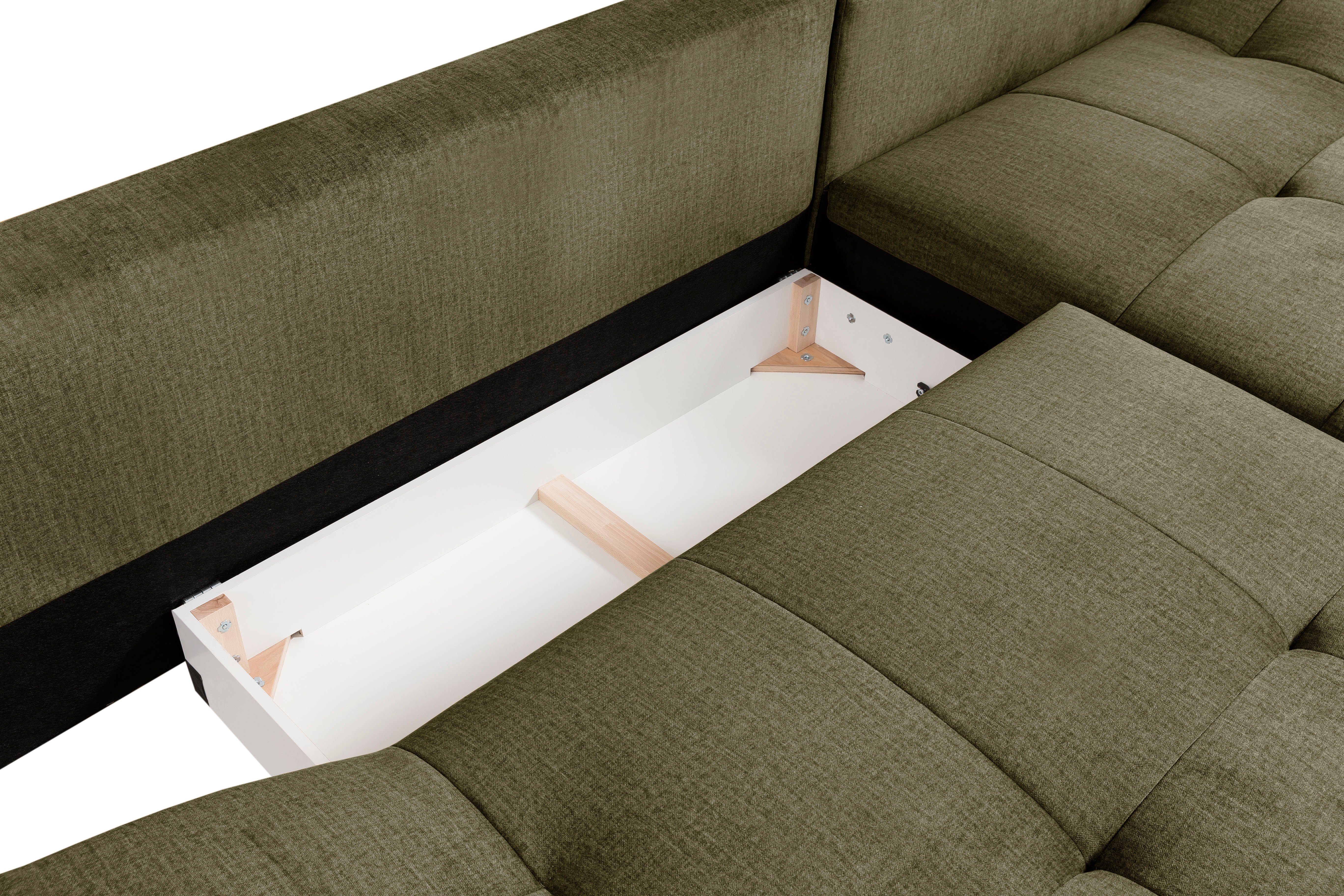 exxpo - sofa fashion Hoekbank Olmedo, extravagante ontwerp en geweldig zitcomfort, L-vorm