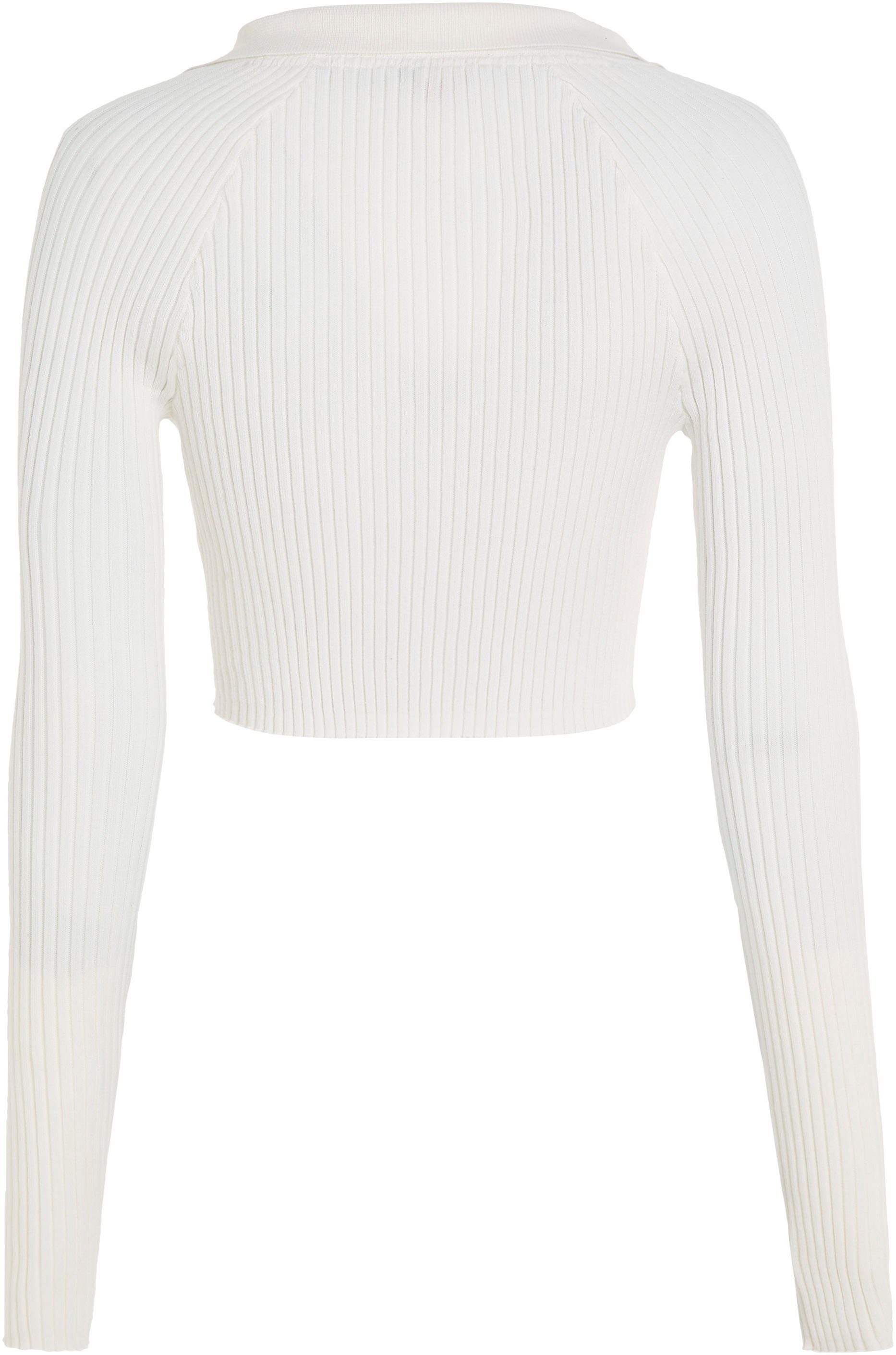 TOMMY JEANS Gebreide trui TJW XS BADGE RIB COLLAR SWEATER