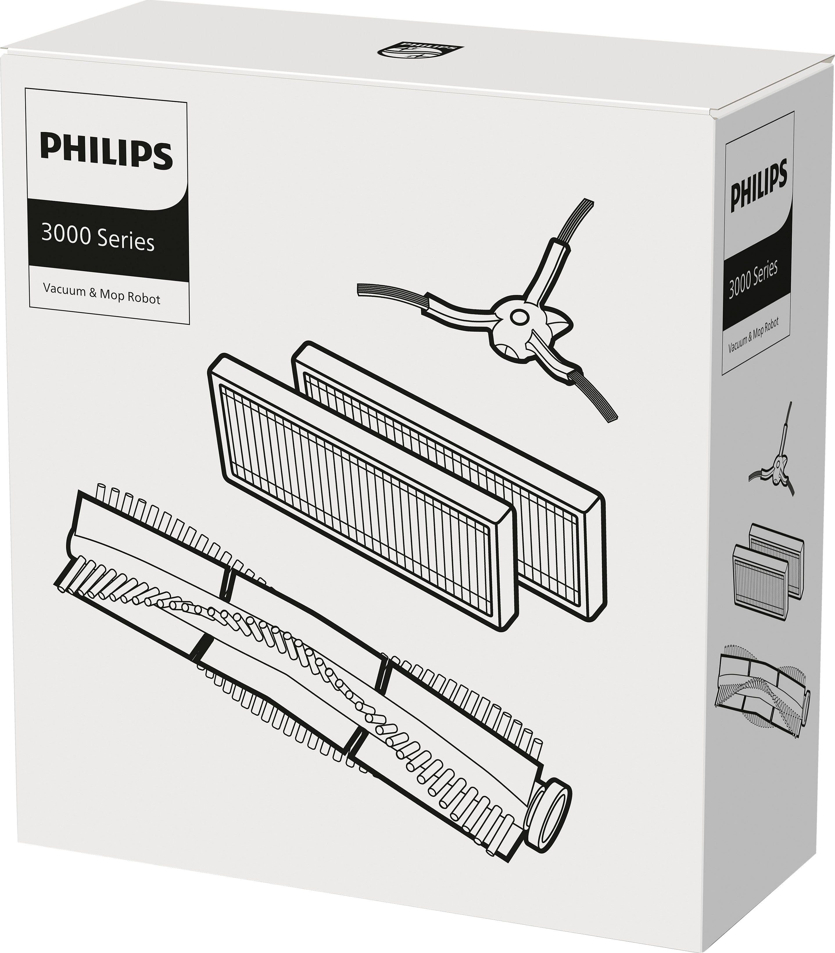 Philips Vloerwisserset XV1433/00 voor robotstofzuiger xu3000/02, xu3110/02 met 2x filter, 1x...