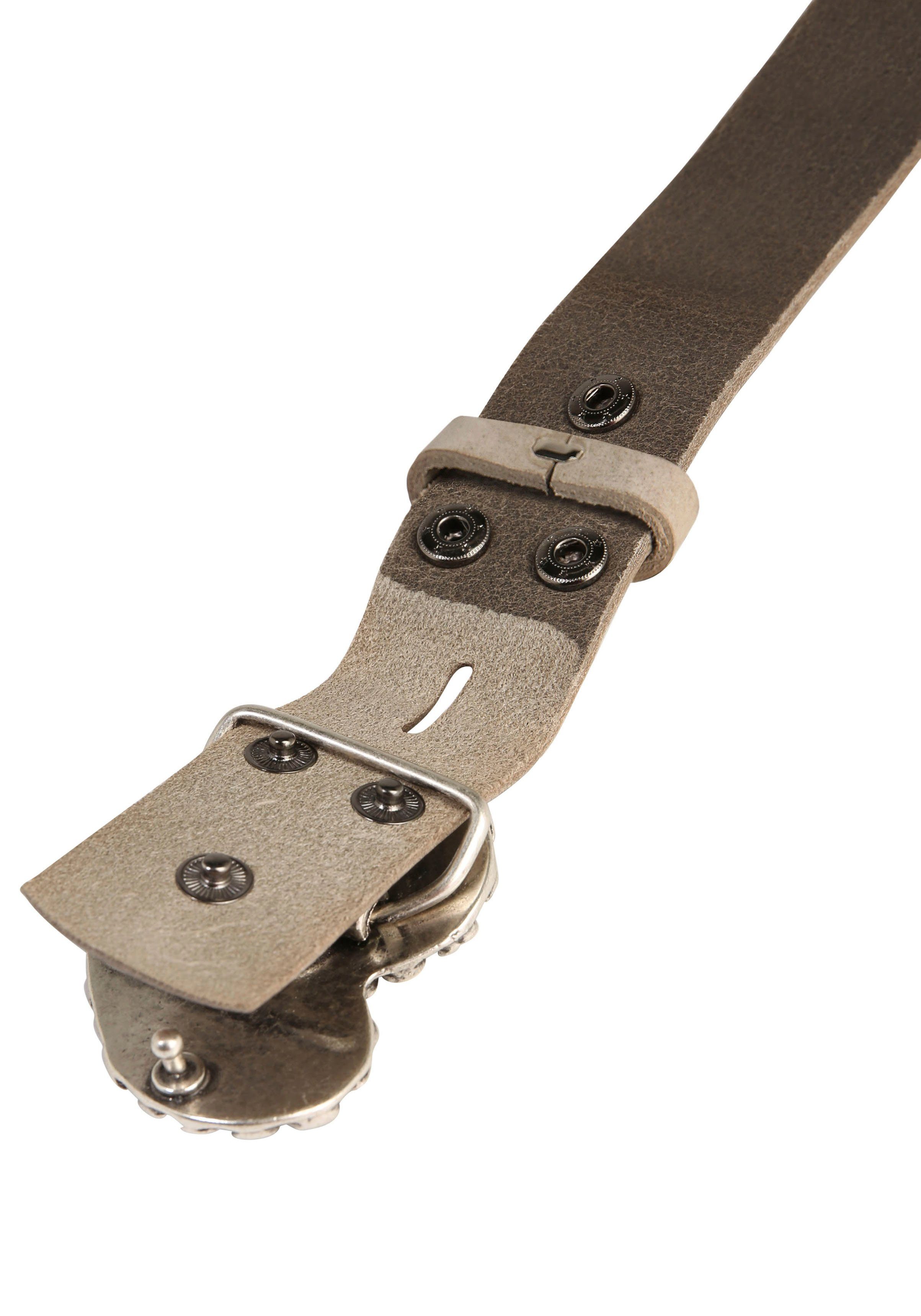 RETTUNGSRING by showroom 019° Leren riem met verwisselbare sluiting "oester schelp rosé"
