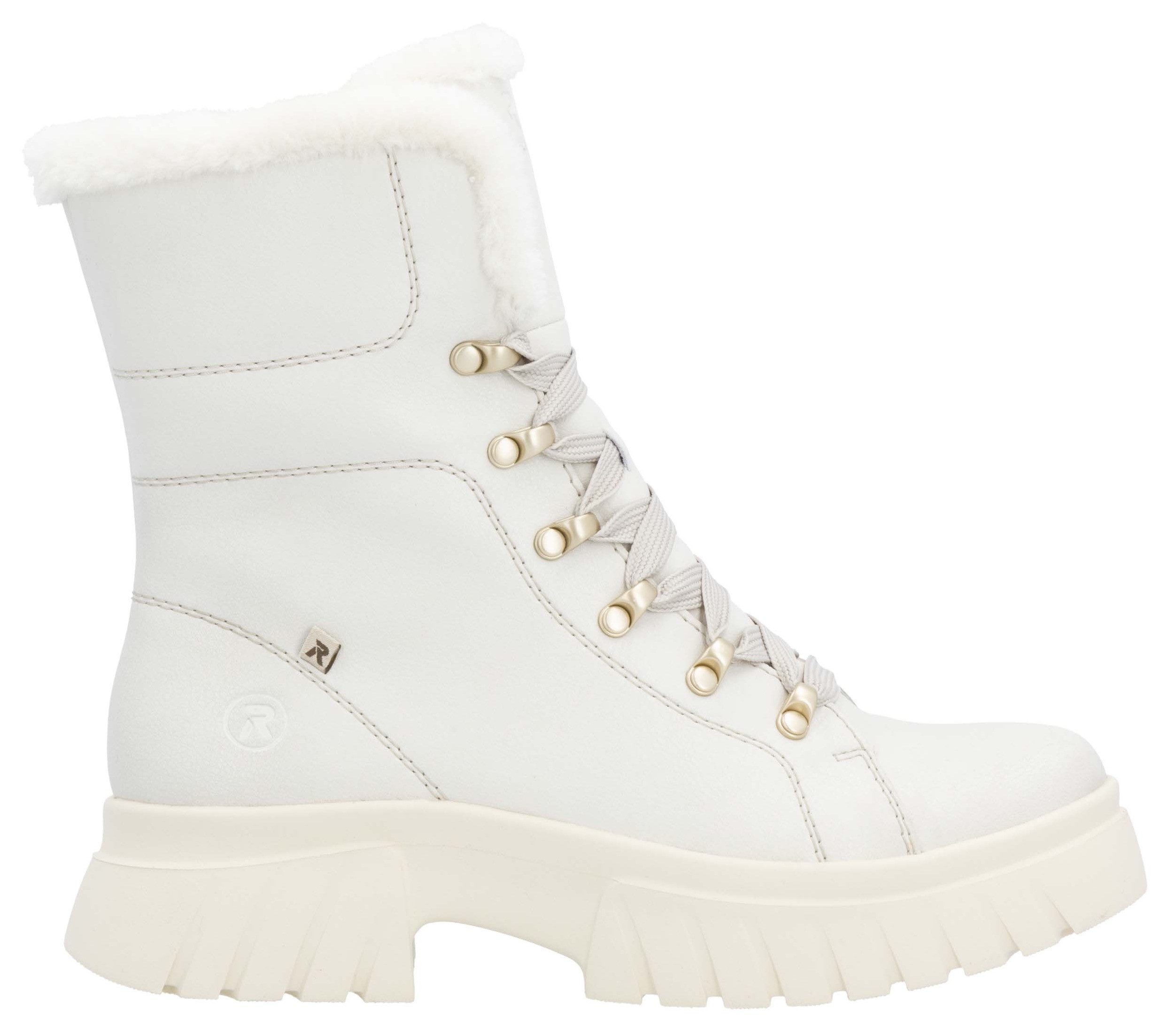 Rieker EVOLUTION Winterlaarzen , veterschoenen, plateaustiefelette, profielzool, binnenrits
