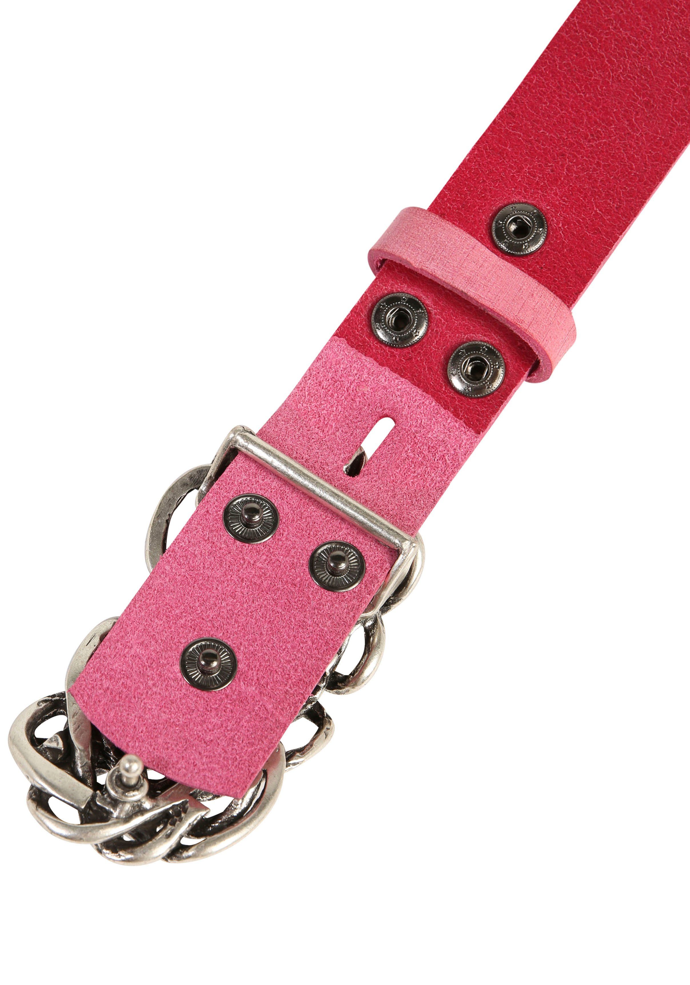 RETTUNGSRING by showroom 019° Leren riem met verwisselbare sluiting "straw knoop"