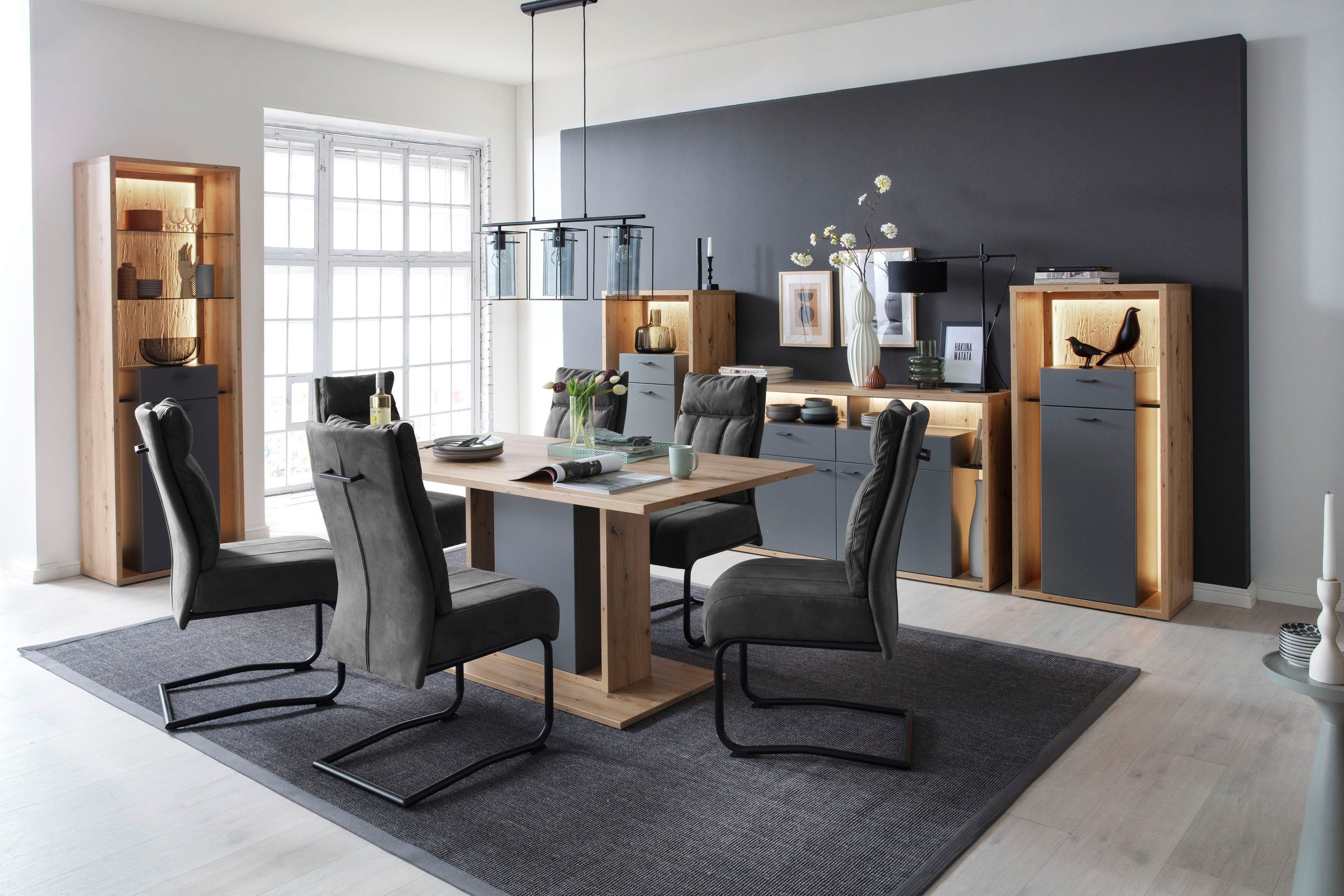Identificeren Tijd Vaarwel MCA furniture Eettafel Lizzano Landelijke stijl modern, tot 80 kg  belastbaar, tafel 160 cm breed makkelijk besteld | OTTO