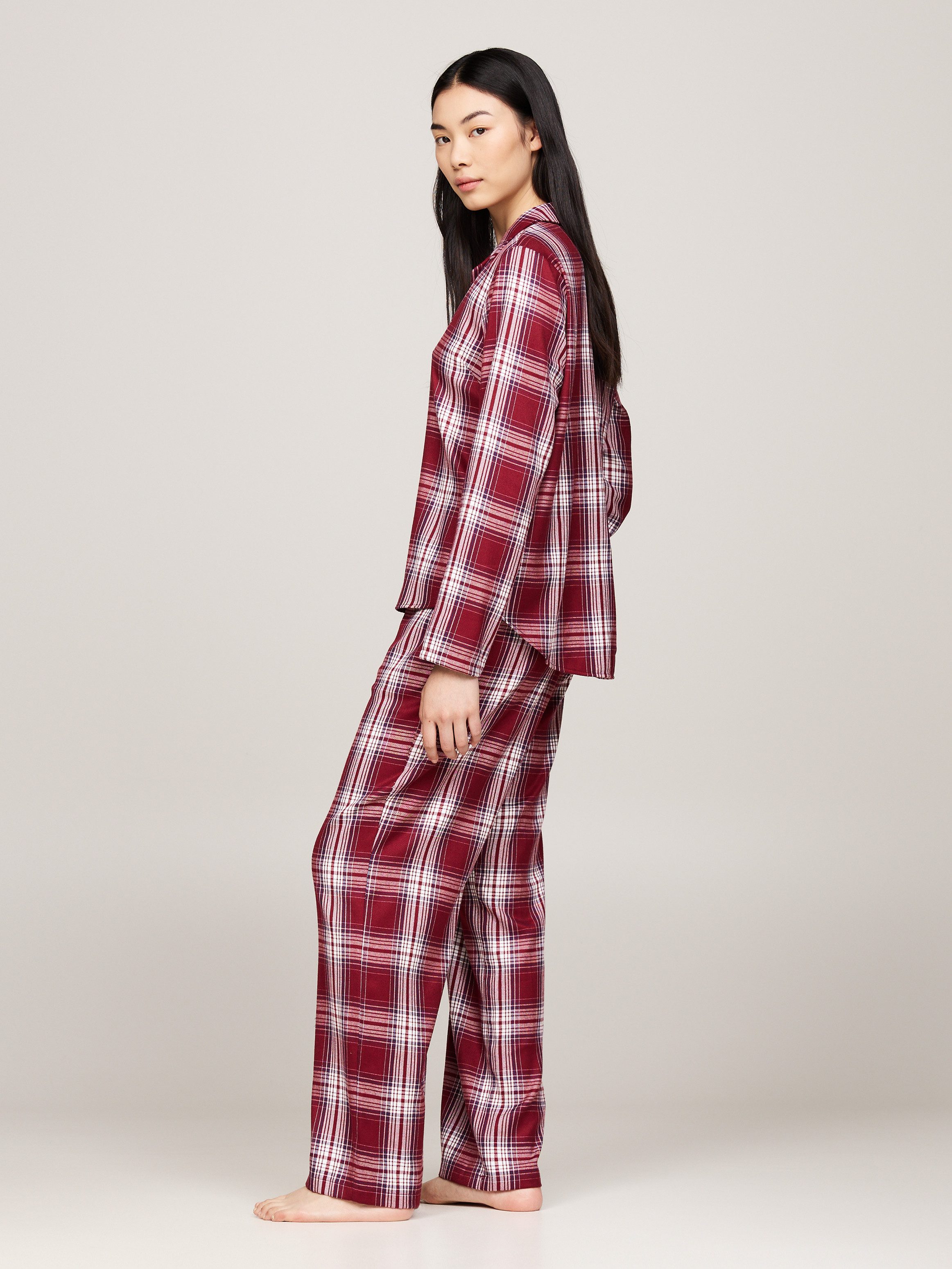 Tommy Hilfiger Underwear Pyjama LS FLNL SHIRT PJ SET (EXT.SIZE) (set 2-delig 2-delig)