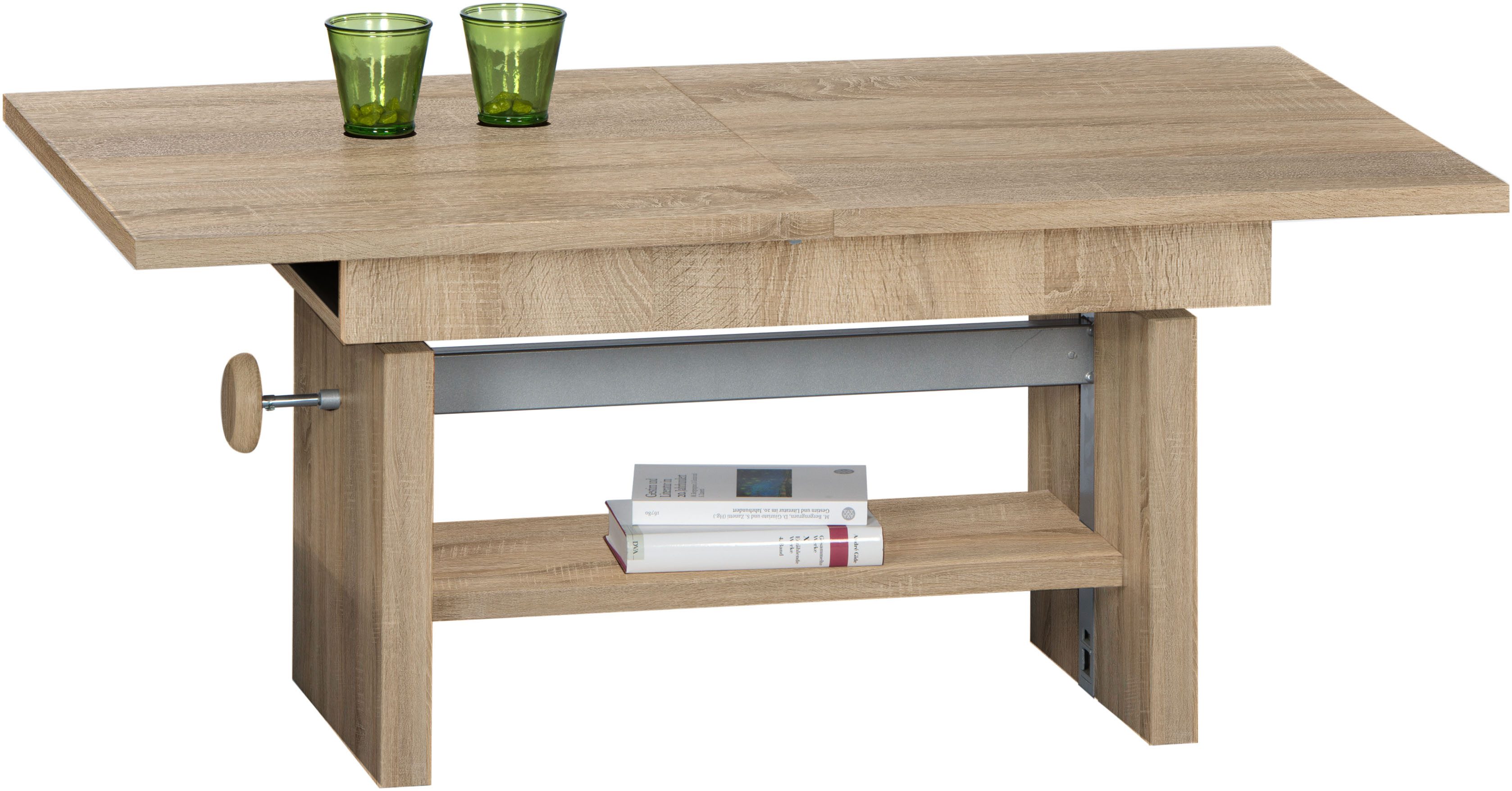OTTO Stolkom Salontafel Event hoogte verstelbaar, uitschuifbaar, BxHxD 110-150x48-63x65 cm Hoogte verstelbaar met liftmechaniek en uittrekbaar in 3