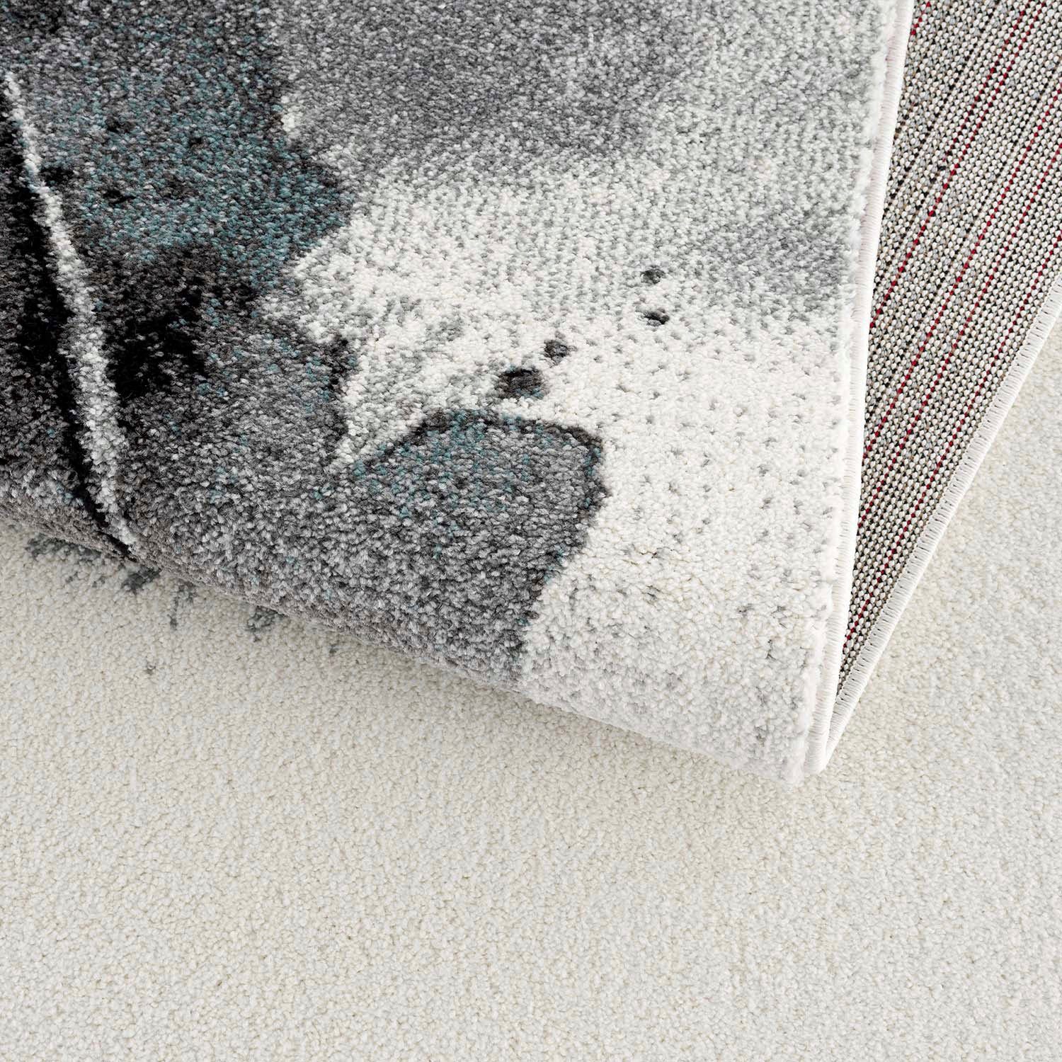 Carpet City Vloerkleed Savanna 9375 met veren, crème/ grijs