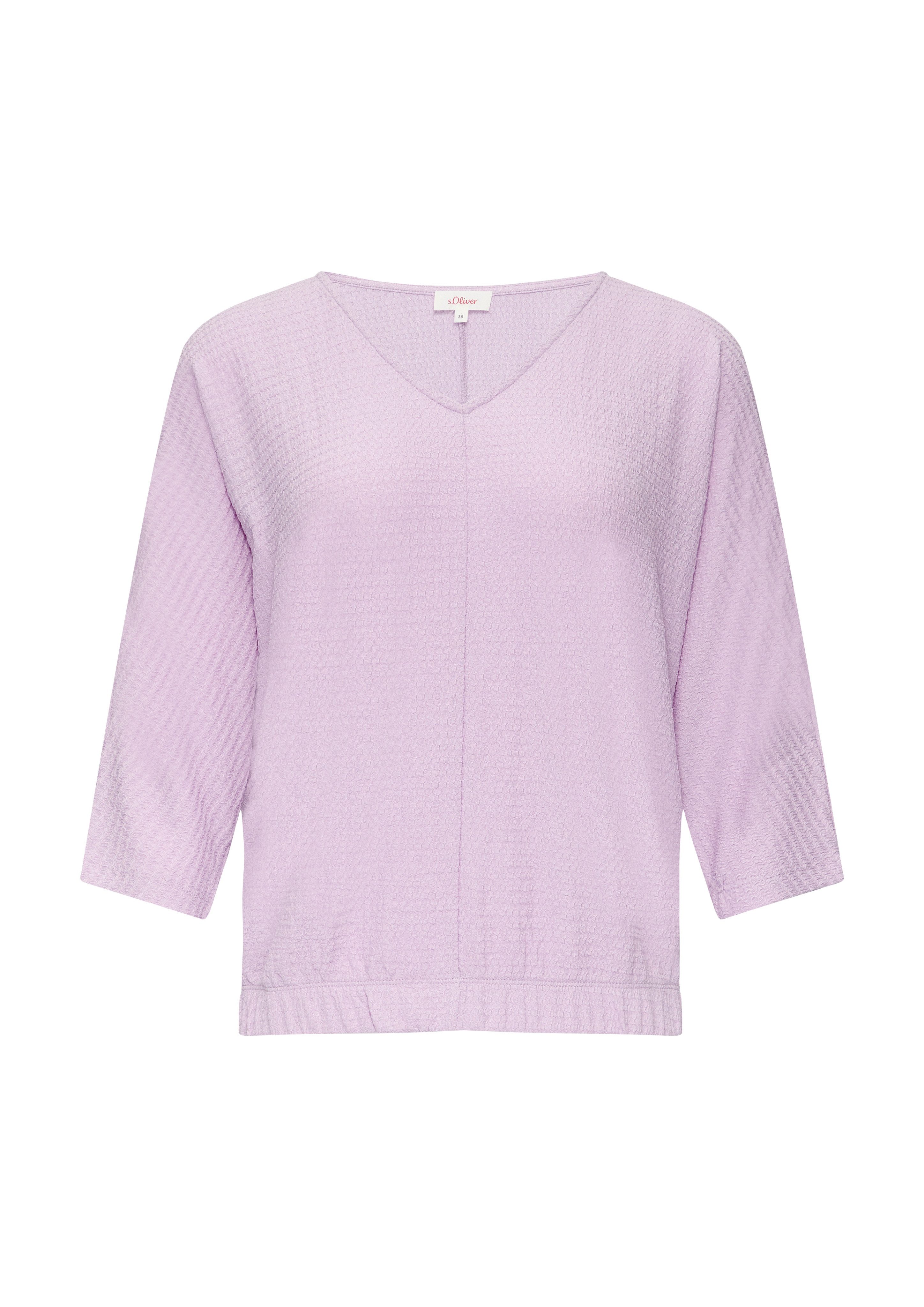 s.Oliver Shirt met 3/4 mouwen met structuur
