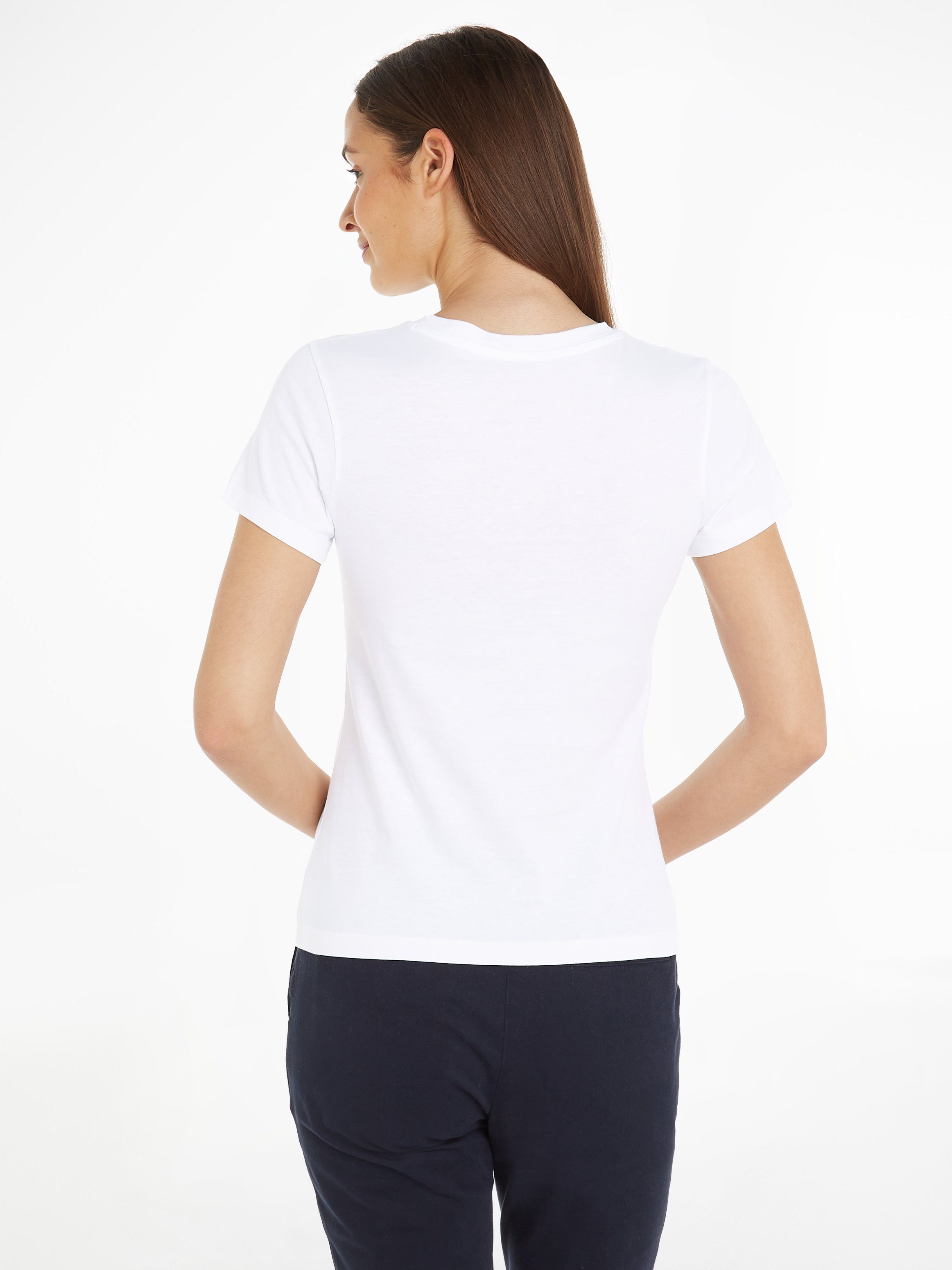 Calvin Klein Shirt met ronde hals 2-PACK MONOLOGO SLIM TEE met calvin klein jeans logoprint op borsthoogte (2-delig, Set van 2)