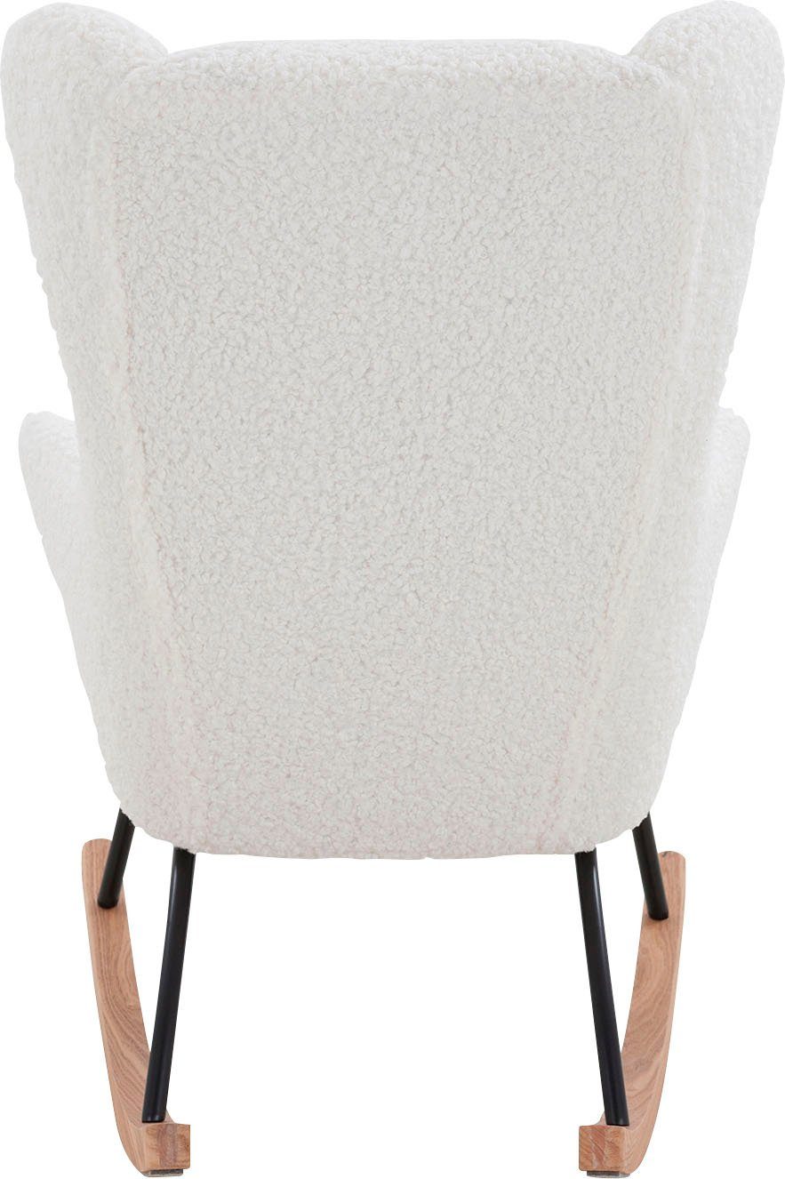SalesFever Schommelstoel Bekleding in imitatiebont-look
