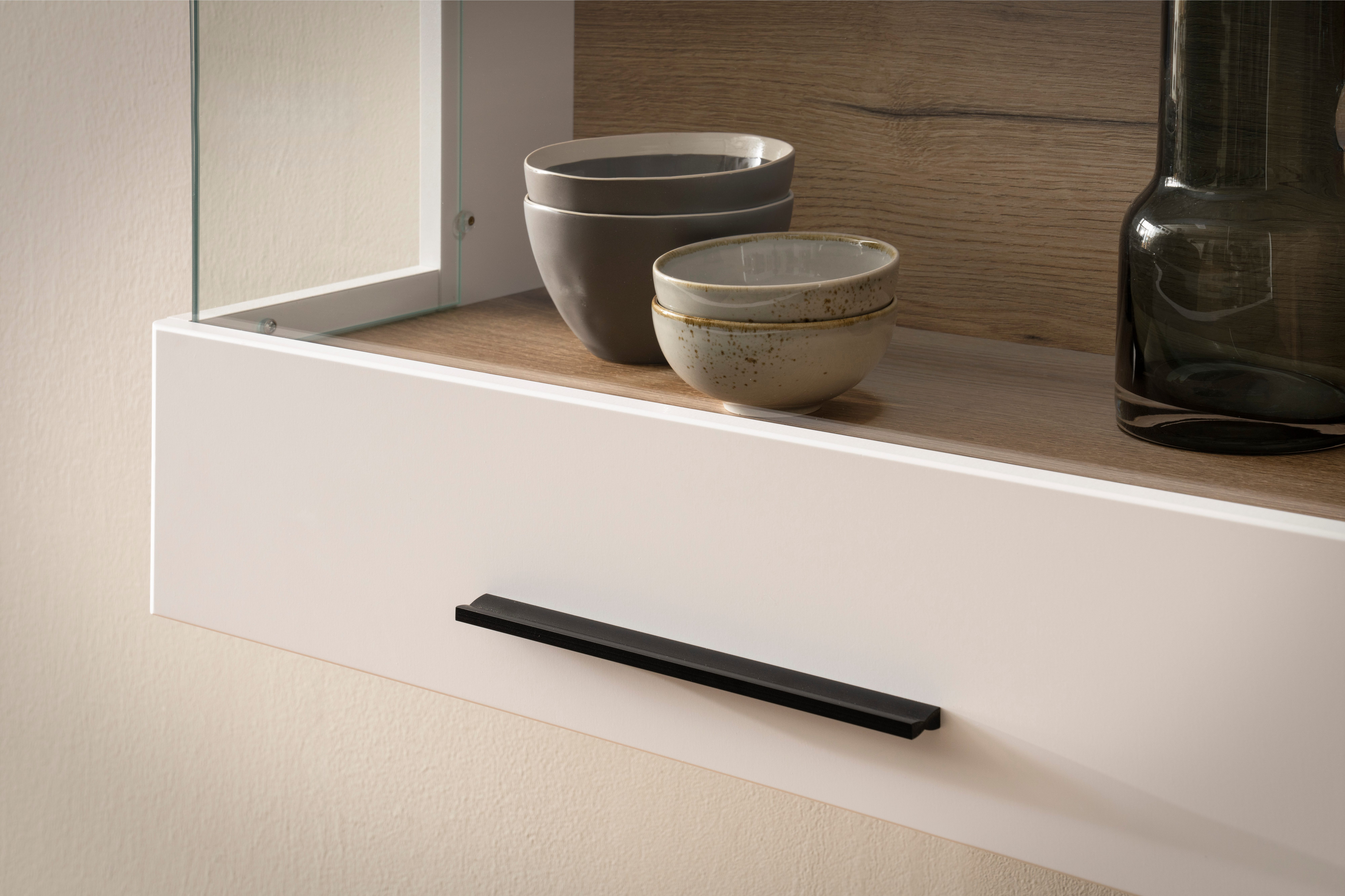 INOSIGN Wandmeubel Salerno, moderne wandmeubel, woonkamer-set, Wit met Eik Evoke Decor (set, 4-delig)