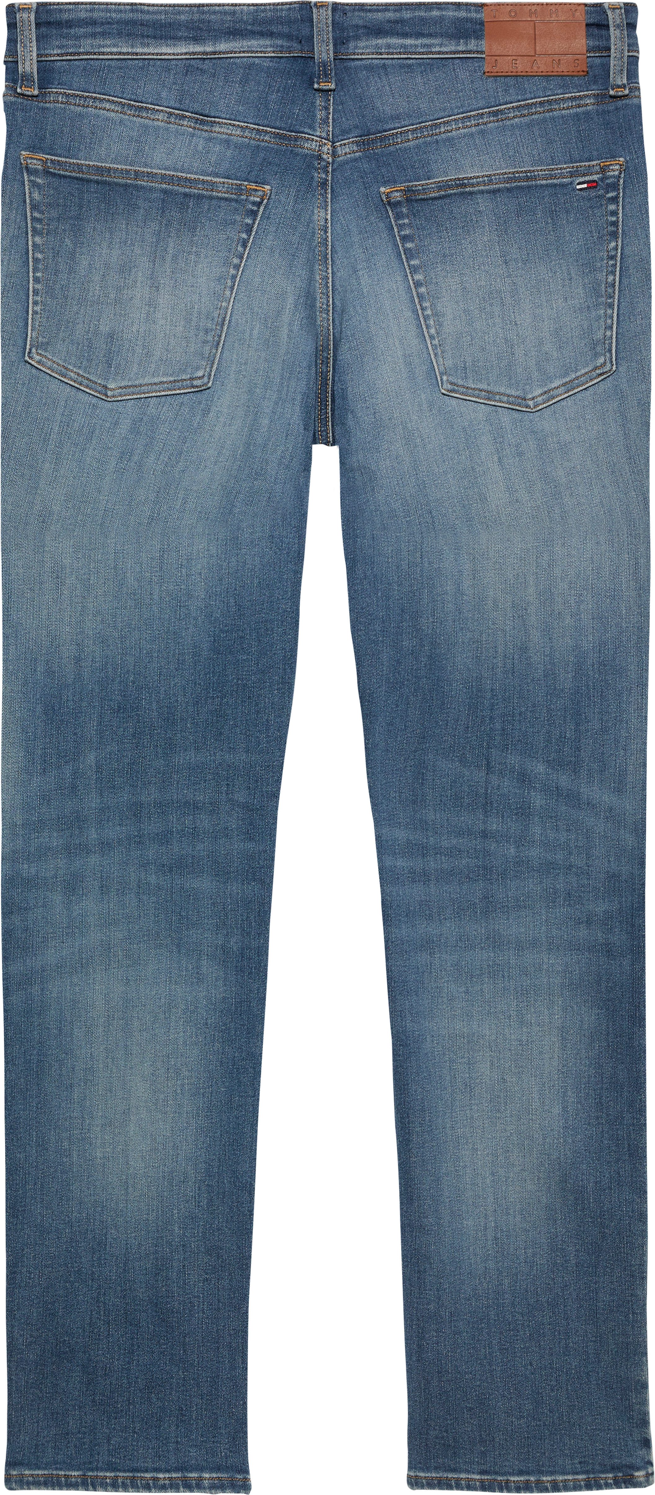 TOMMY JEANS Straight jeans SCANTON SLIM BI0234 Met merkenlabel van leer achter