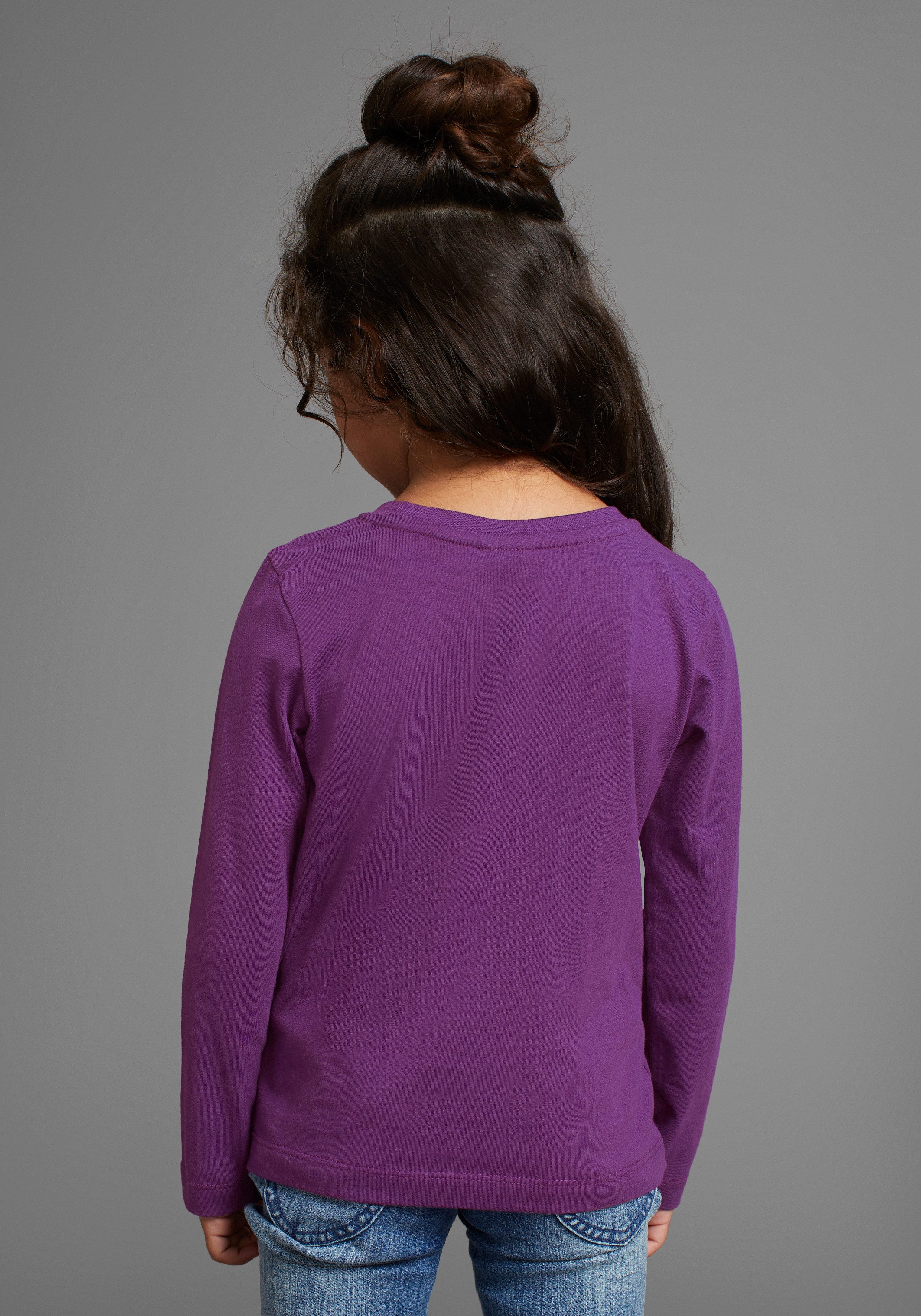 KIDSWORLD Shirt met lange mouwen , Met hart van keerbare pailletten Lange mouwen, basic pasvorm, met glinsterende pailletten