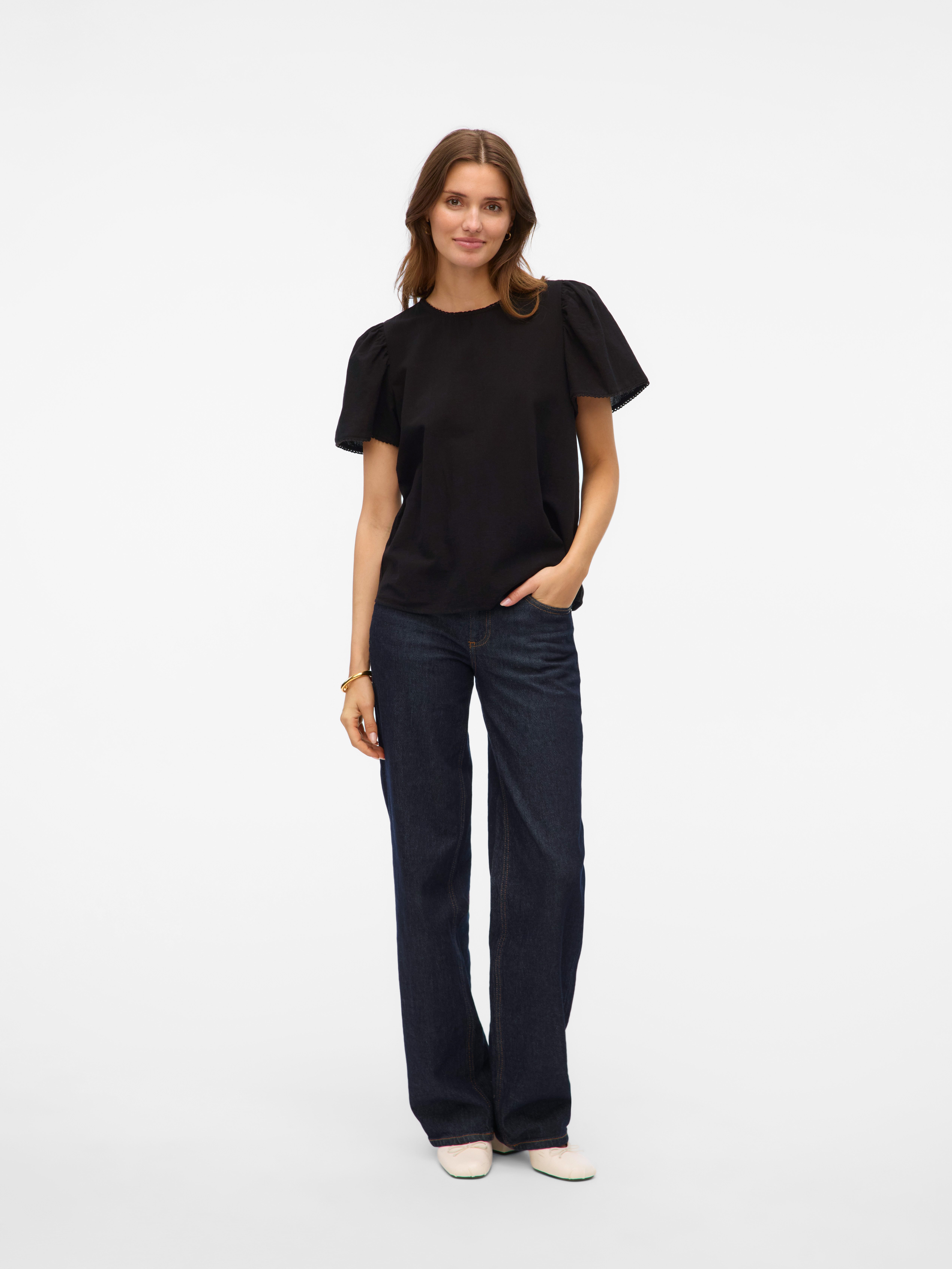 Vero Moda Blouse met korte mouwen VMPRETTY SS TOP WVN GA NOOS