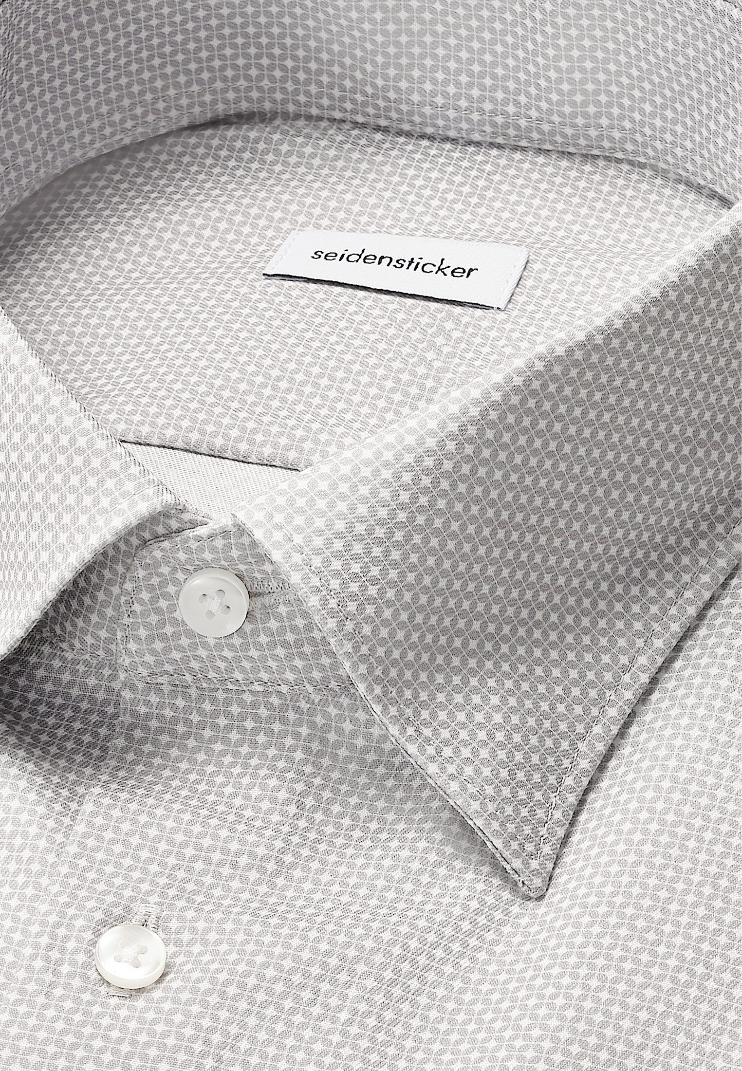 seidensticker Businessoverhemd Zwarte roos Regular 1/1 Bedekte Button-Down-kraag print