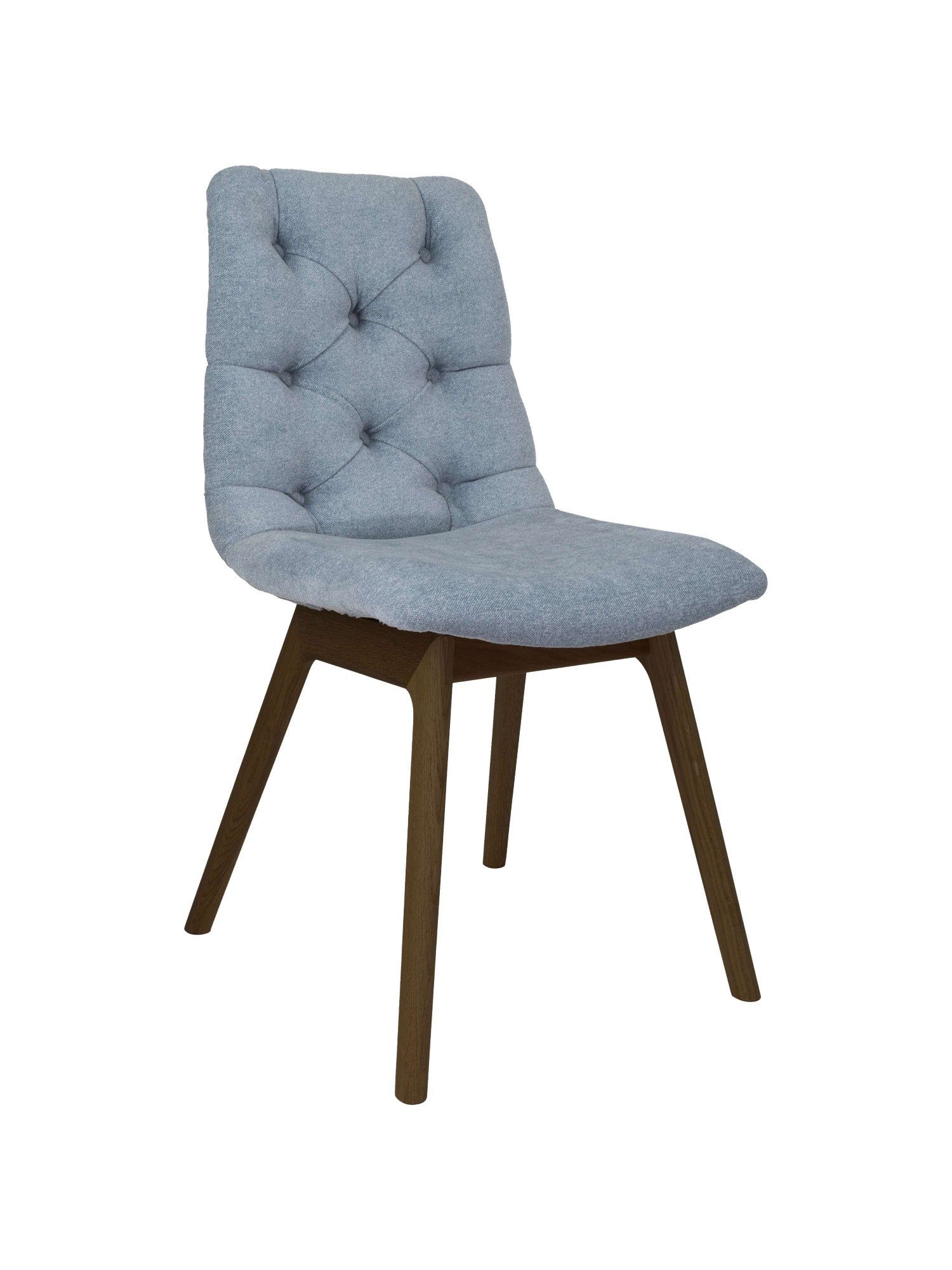 andas Eetkamerstoel Ramon met massief houten poten, in verschillende kleuren en stoffen (set, 2 stuks)