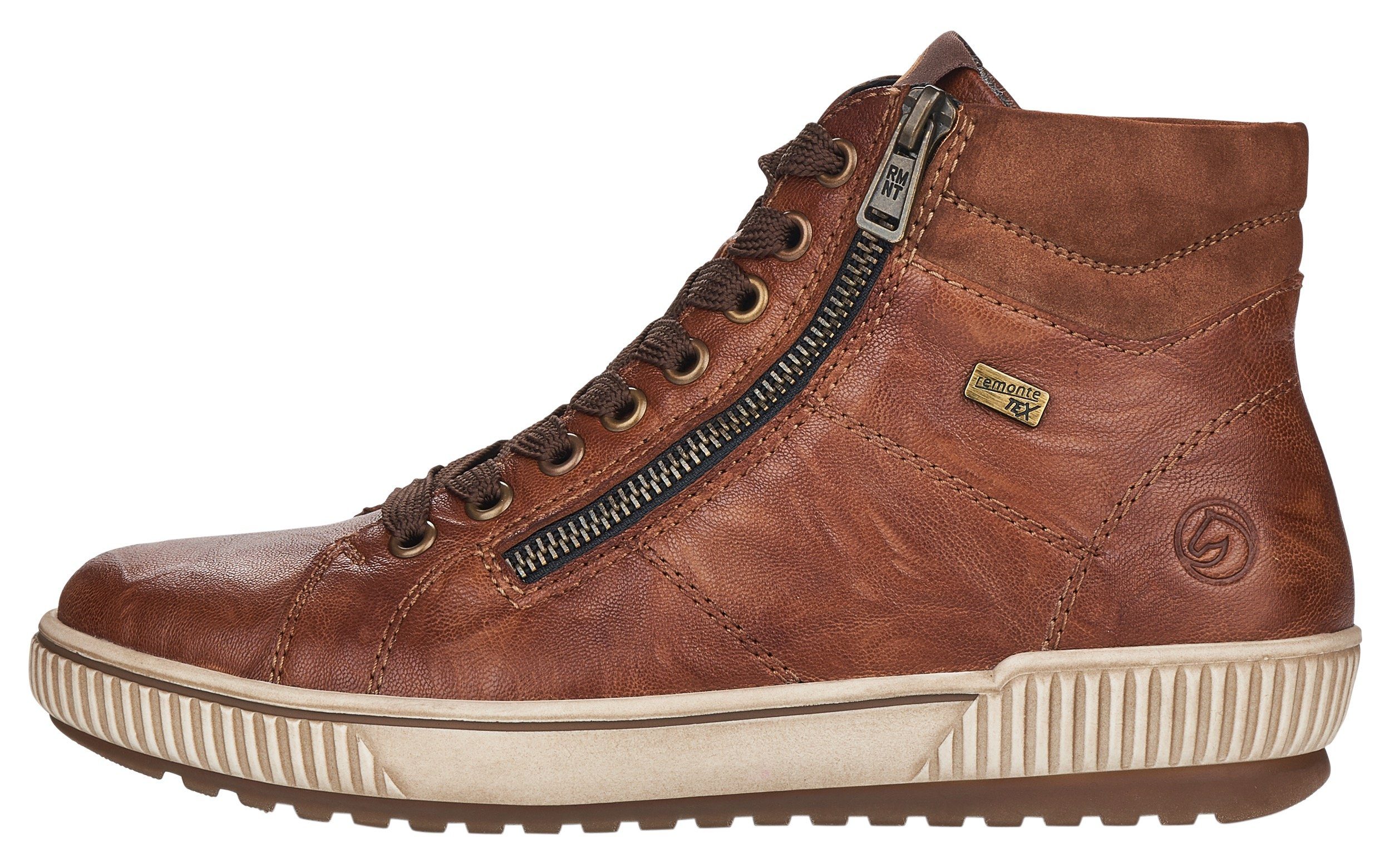 Remonte Veterschoenen platform, lace-up ankle boots, boots in crash look