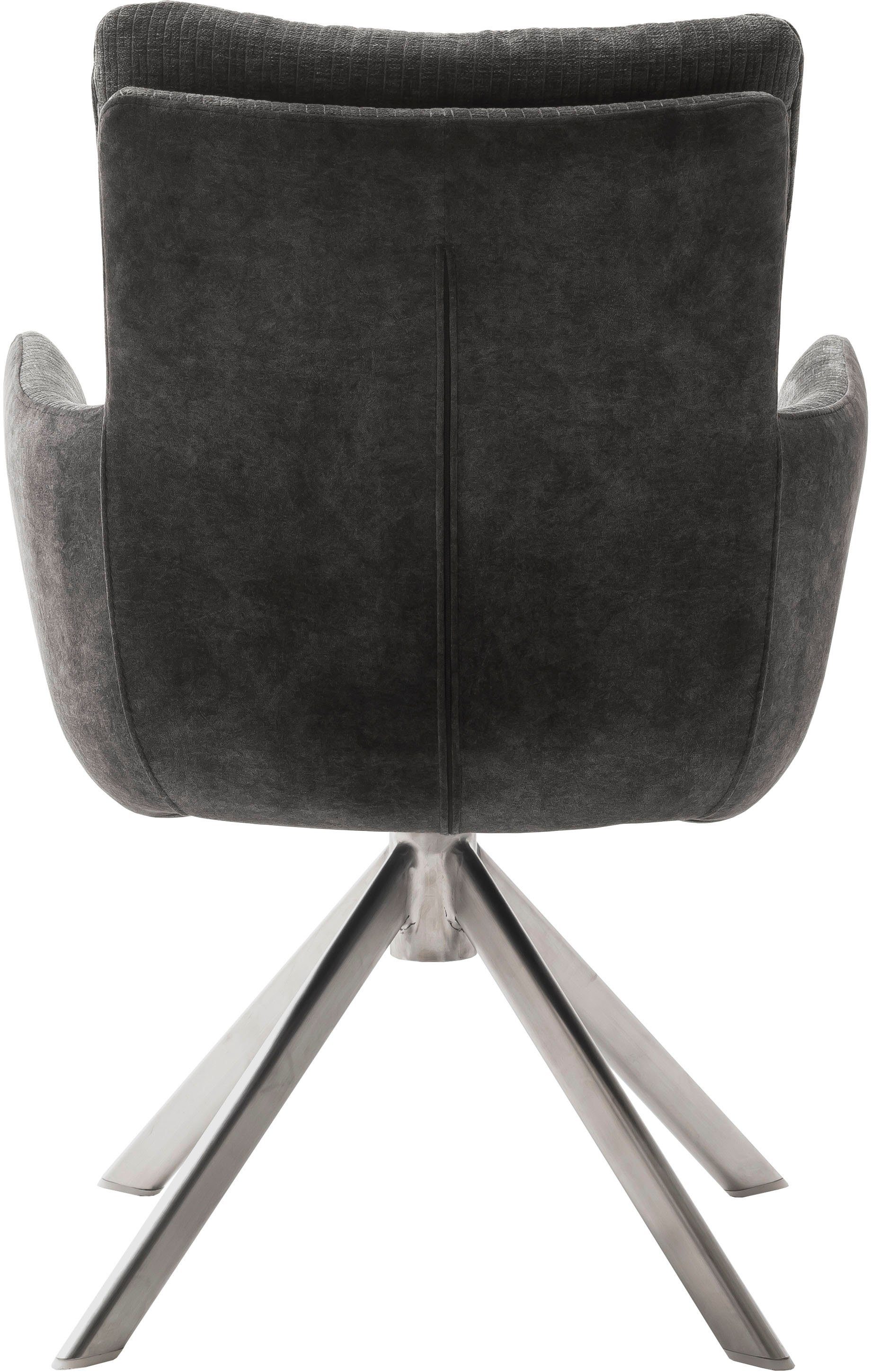 MCA furniture Eetkamerstoel MALIA (set, 2 stuks), 360° draaibaar, pocketvering, zithoogte ca. 49 cm