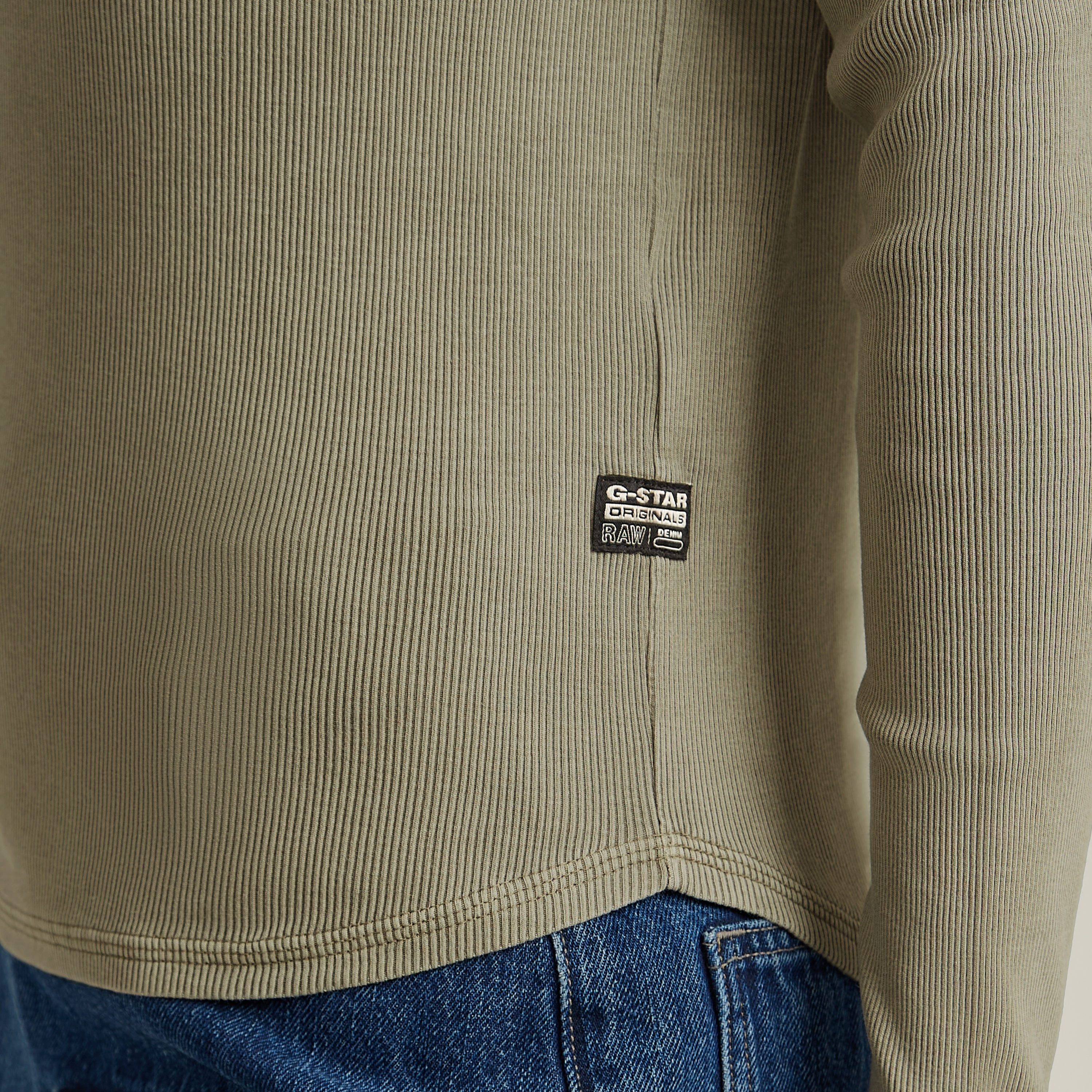 G-Star RAW Shirt met lange mouwen Deep v slim met knoopsluiting