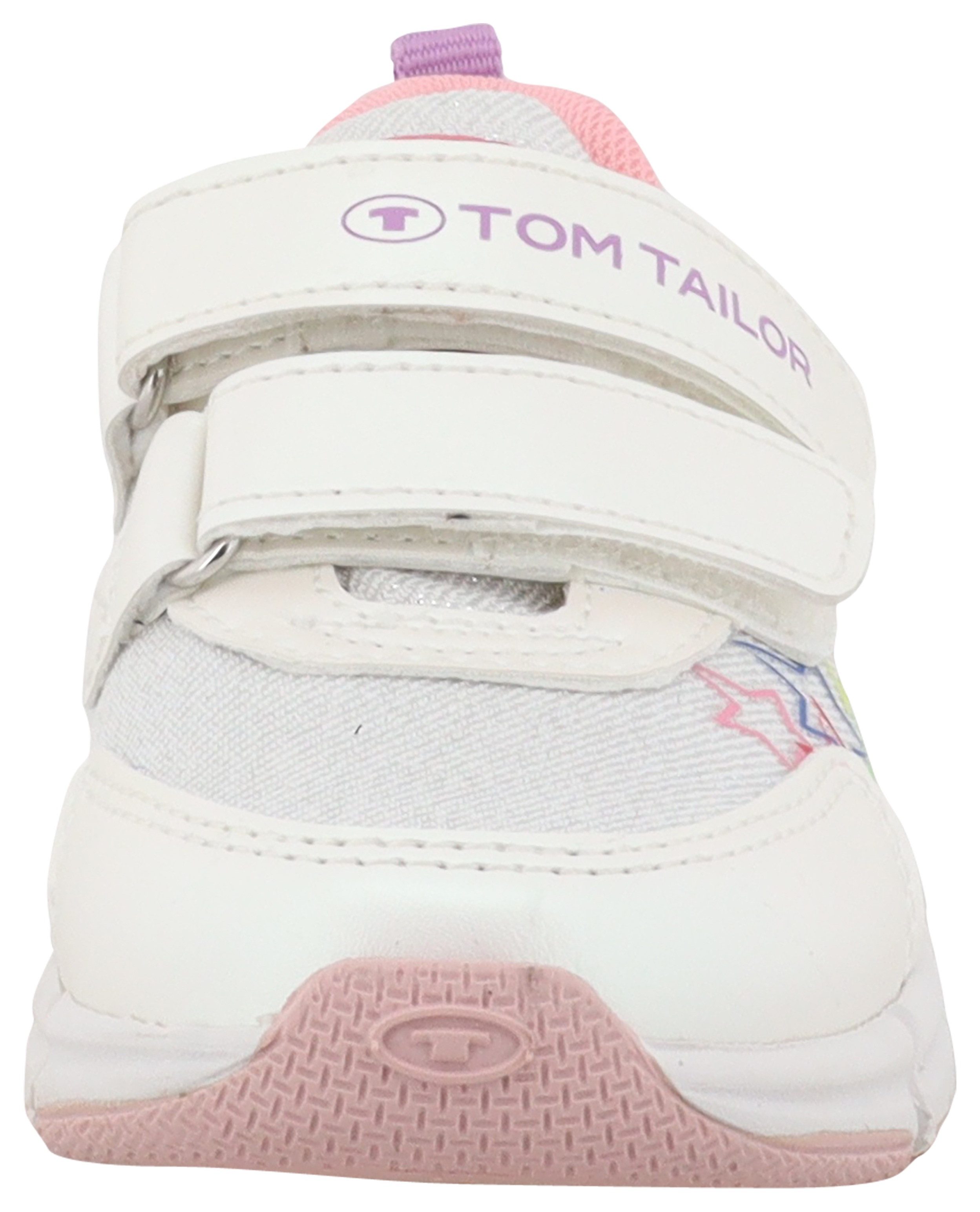 Tom Tailor Klittenbandschoenen , vrijetijdsschoen, lage schoen, sneaker met kleurrijke sterapplicatie