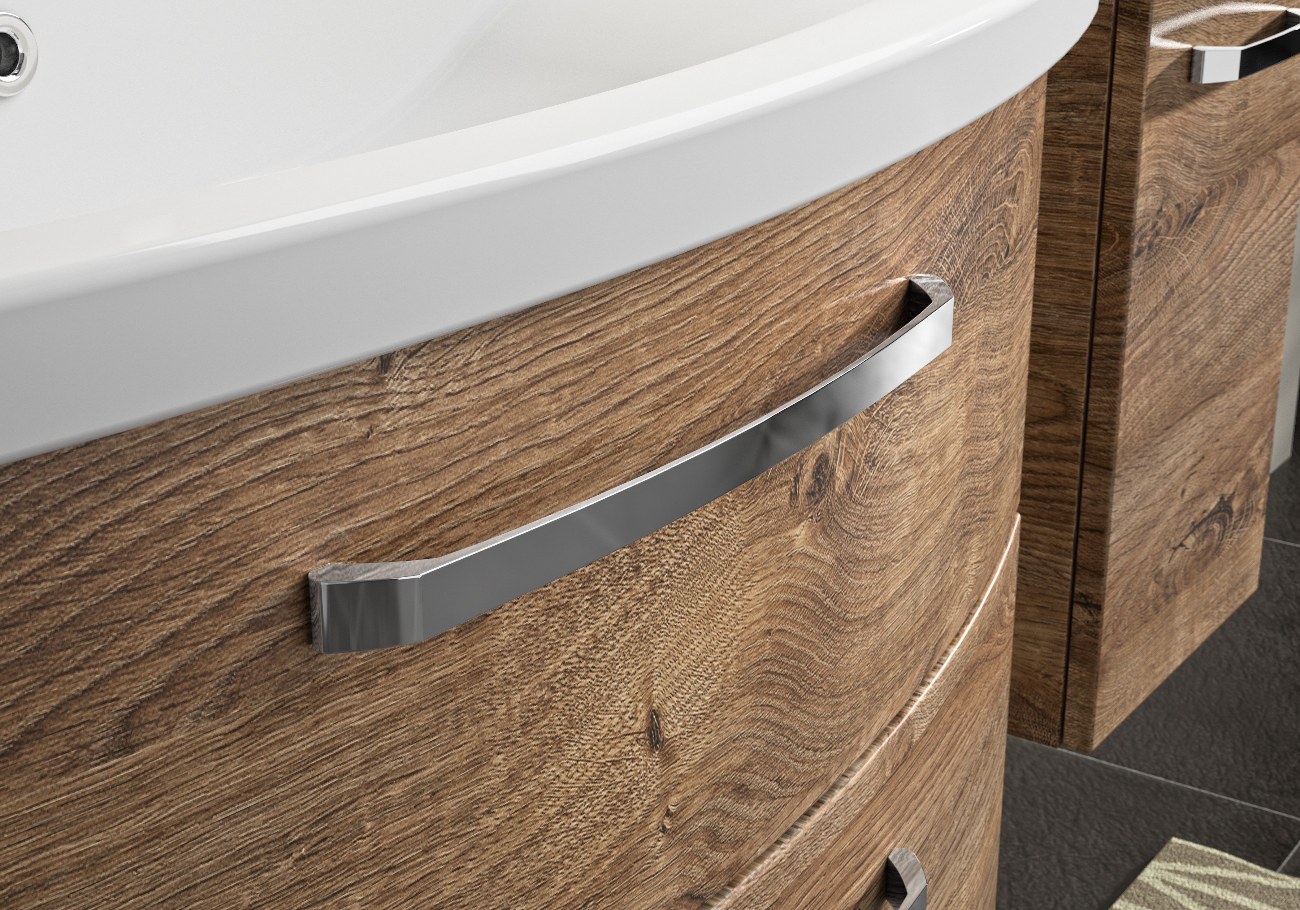 Saphir Wastafelonderkast Serie 4010 keramische wastafel met onderkast, 84 cm breed