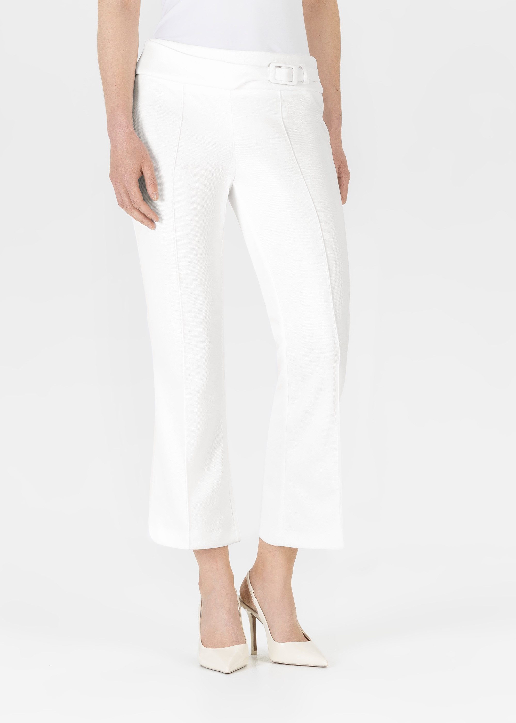 Stehmann Stoffen broek met riemgesp