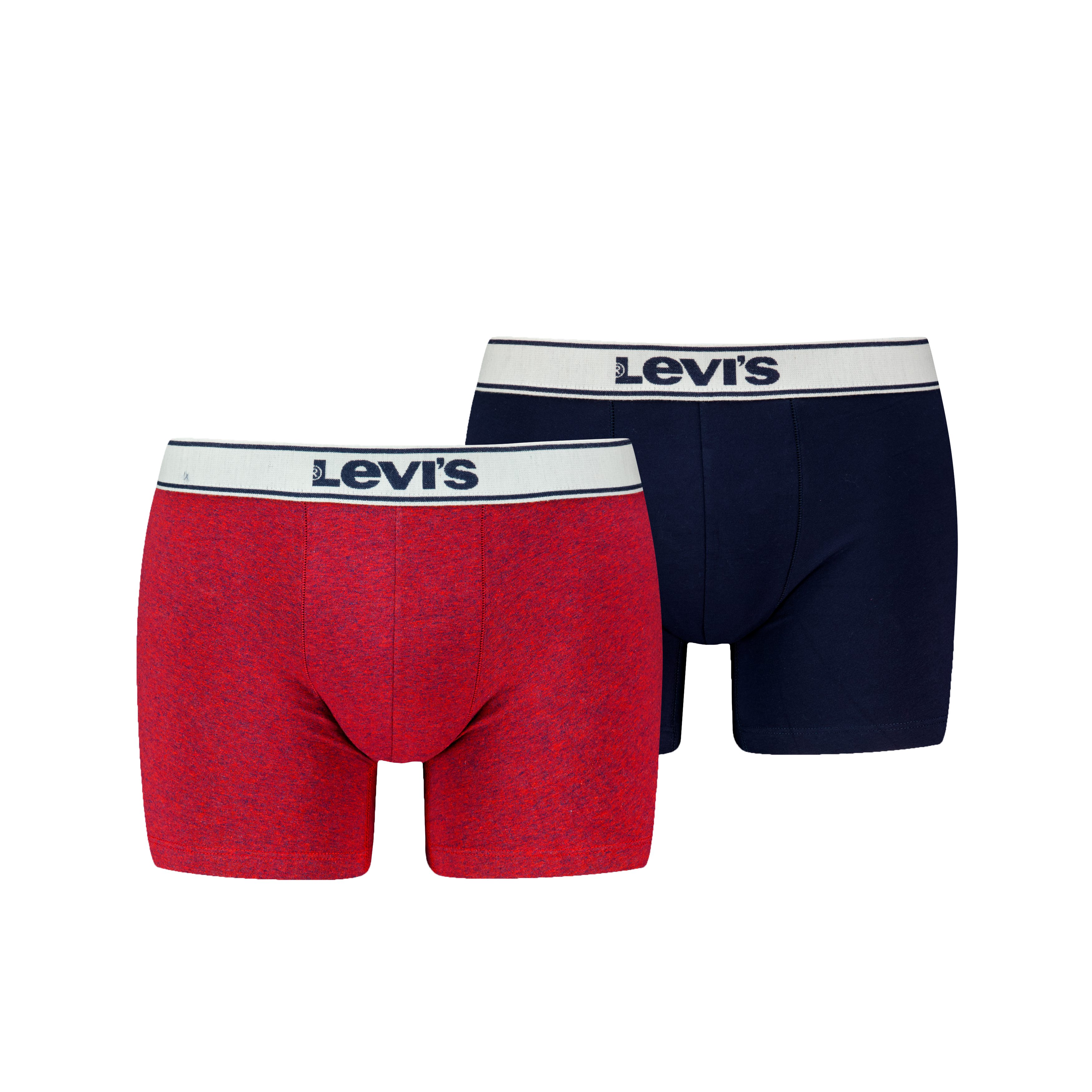 Levi's Boxershort LEVIS MEN VNTG HTR BOXER BRIEF ORG CO 2P (2 stuks, Set van 2) heren slips maat M rood