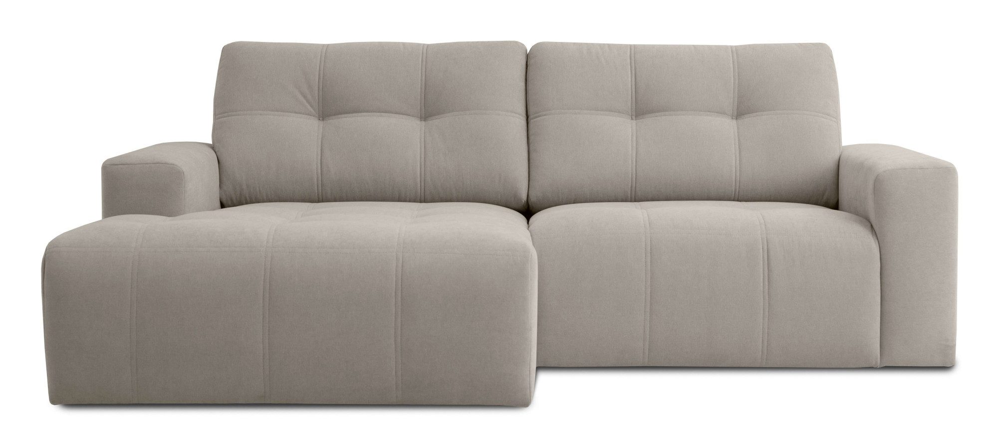 Home affaire Hoekbank Turnon, lounge-sofa, breedte 221 cm Chenille, met knoop- en dubbele stiksels, elegante uitstraling