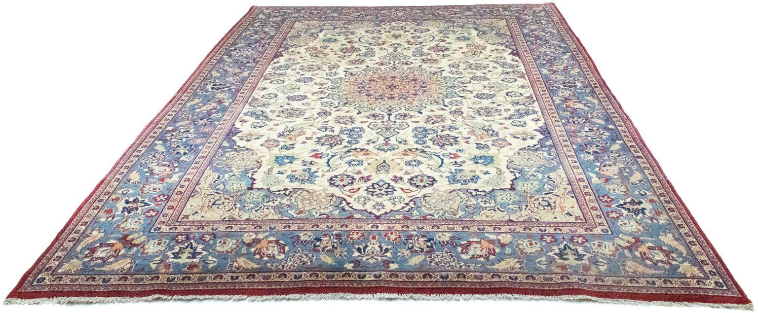 morgenland wollen kleed isfahan vloerkleed met de hand geknoopt beige beige