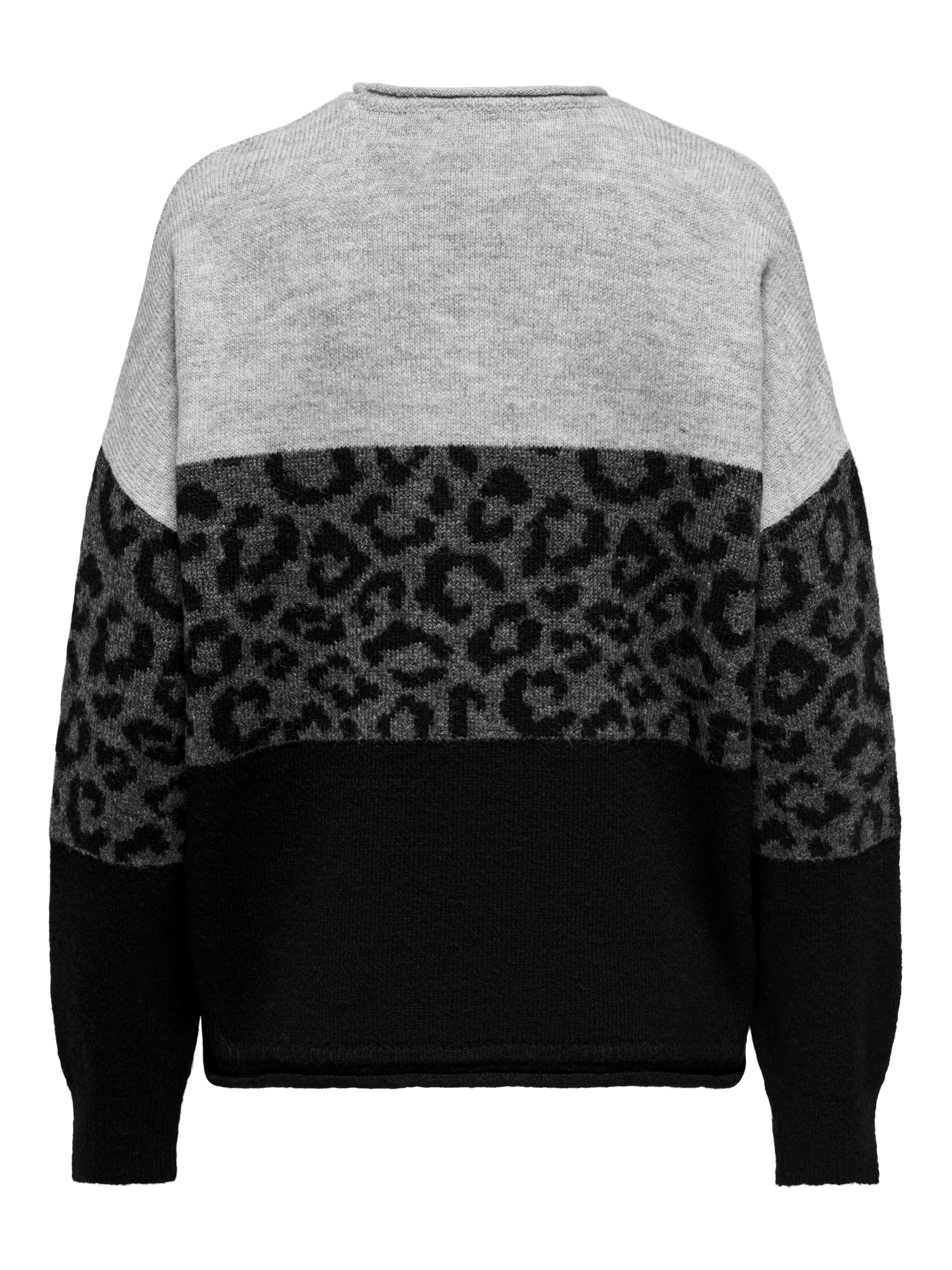Only Trui met ronde hals ONLJADE ANIMAL LS O-NECK NOOS KNT