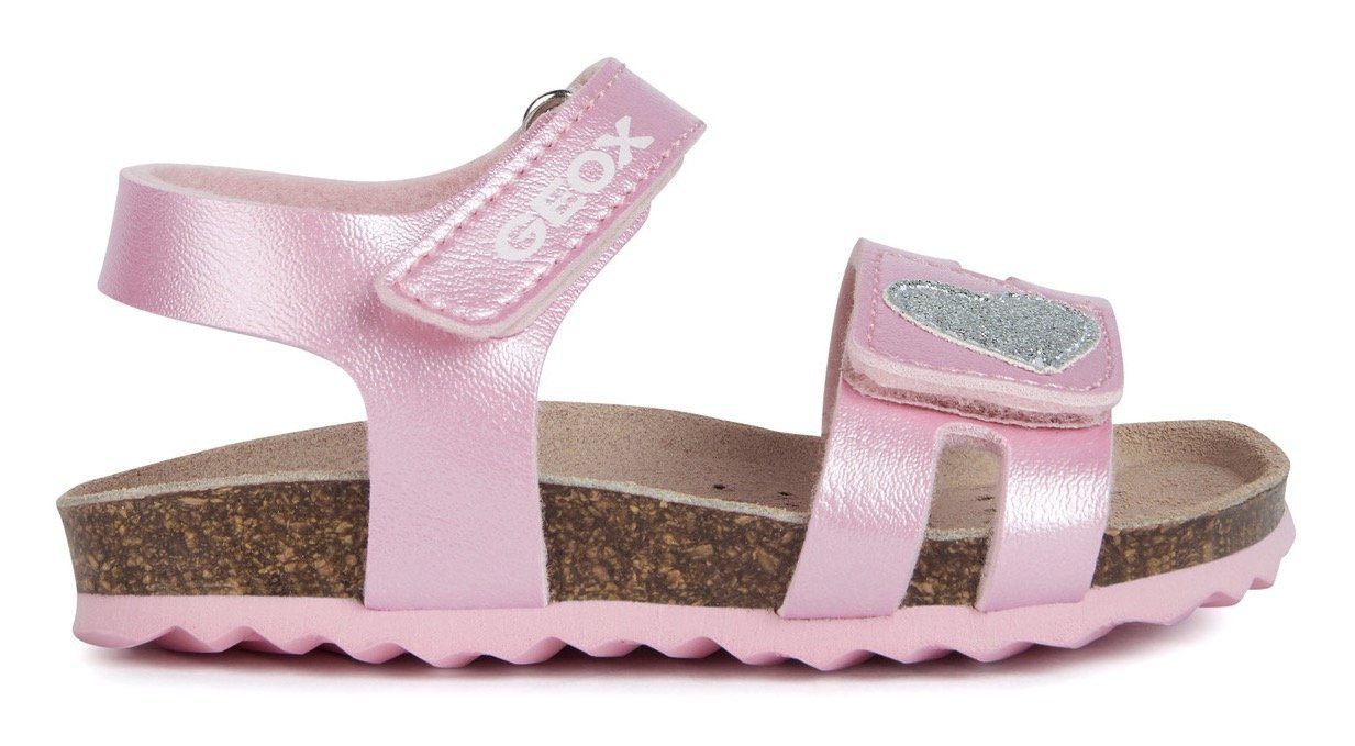 Geox Sandalen B SANDAL CHALKI GIRL , zomerschoen, klittenbandschoen, sandaal, met glitterend hartje