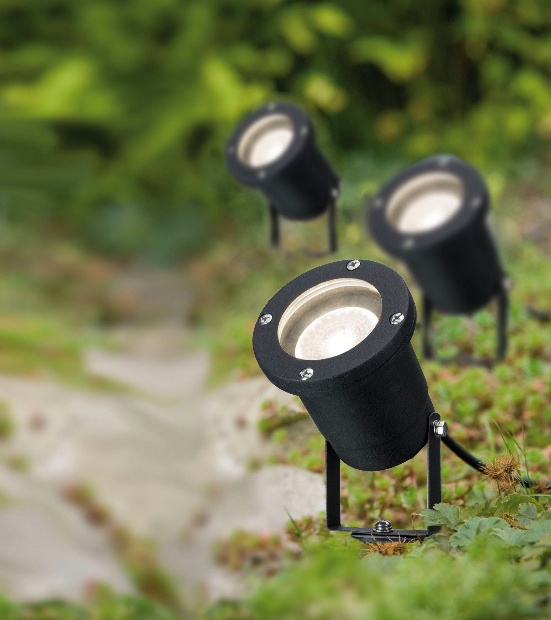 Paulmann Led-tuinlamp Buiten 230V Spotlicht IP65 GU10 3x3,5W 230V 3000K Zwart Aluminium (1 stuk)