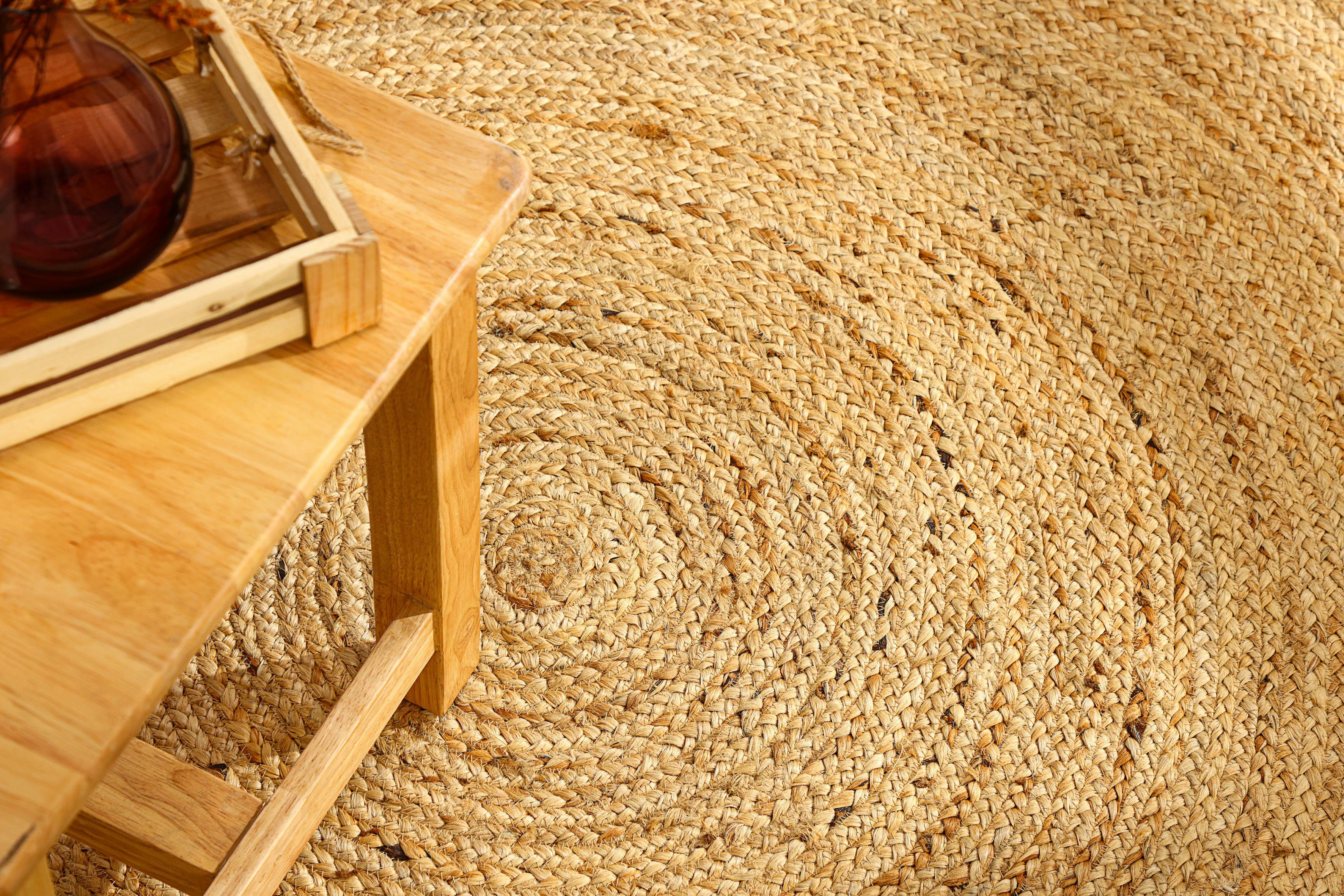 Myflair Möbel & Accessoires Vloerkleed Lola Jute tapijt, omkeerbaar tapijt, handgeweven, 100% natuurlijke vezel, Boho-stijl