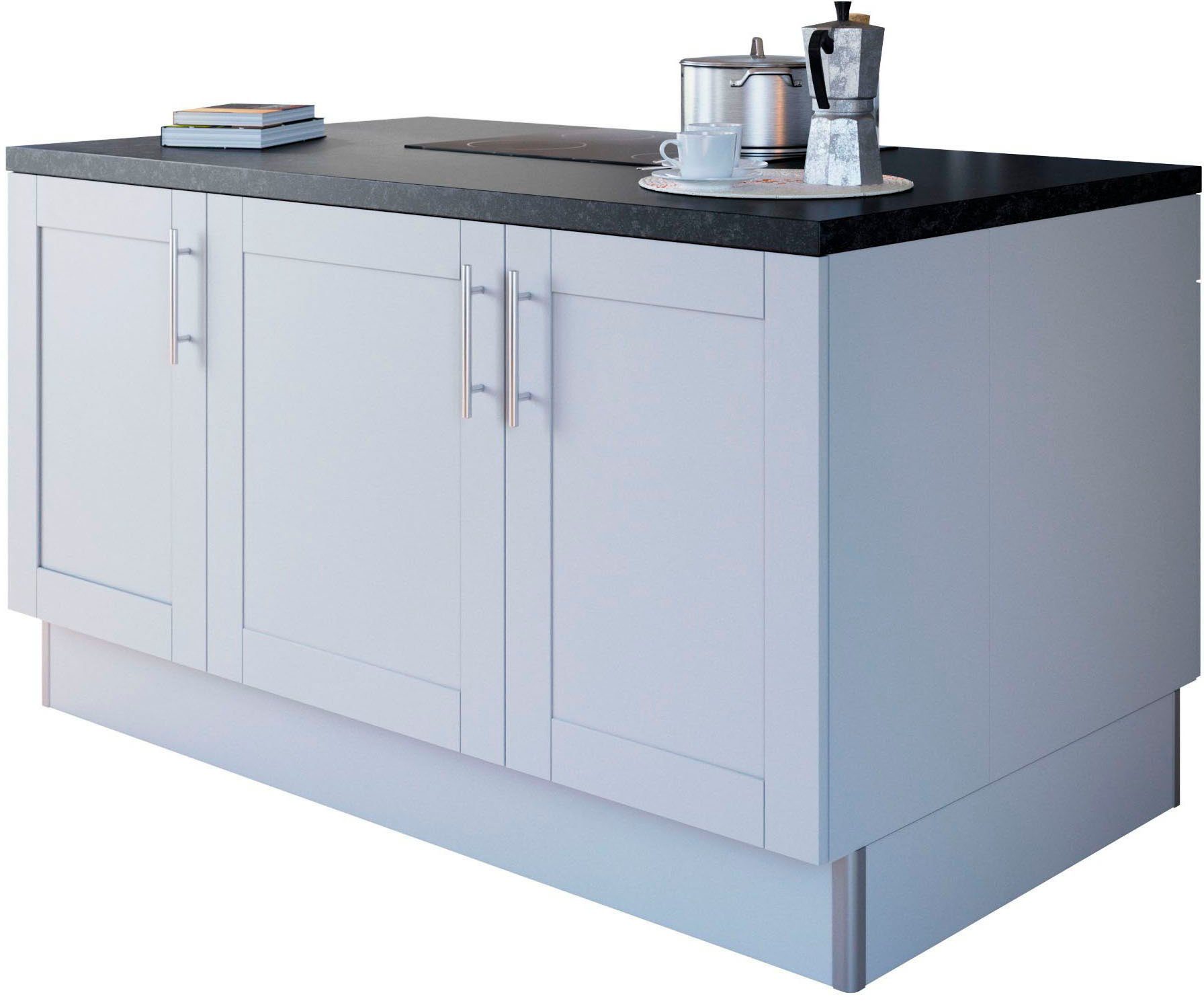 Kochstation Kookeiland KS-Ahus Kookeiland, breedte 160 cm, optioneel met elektrisch apparaat, soft close functie