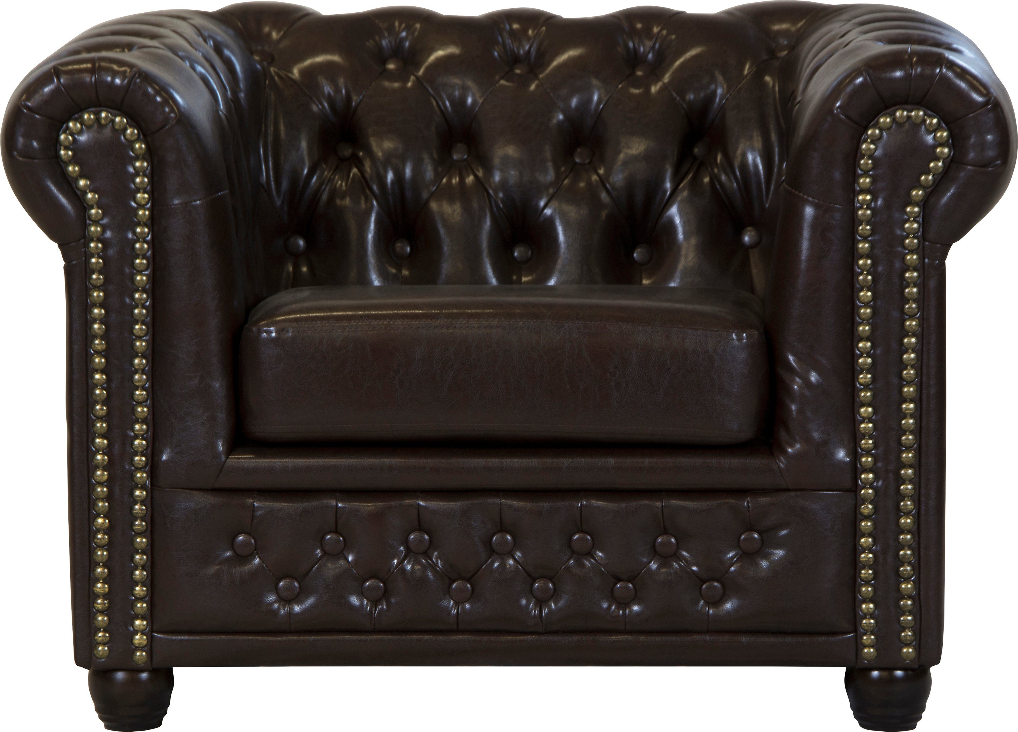 Home affaire Chesterfield-fauteuil Rysum geschikt voor de "rysum" serie b / d / h: 94/86/72 cm