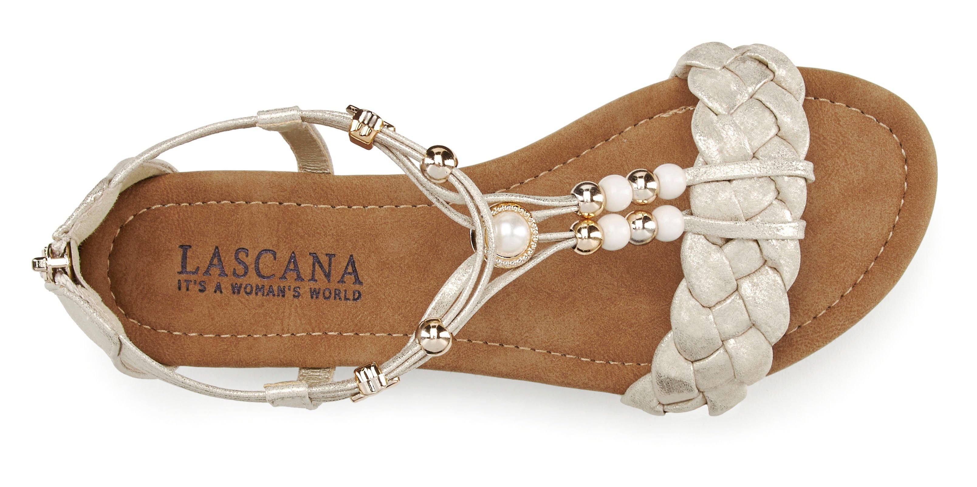 Lascana Sandalen Zomerschoen Sandalette, zomerschoen met verfijnde band VEGAN