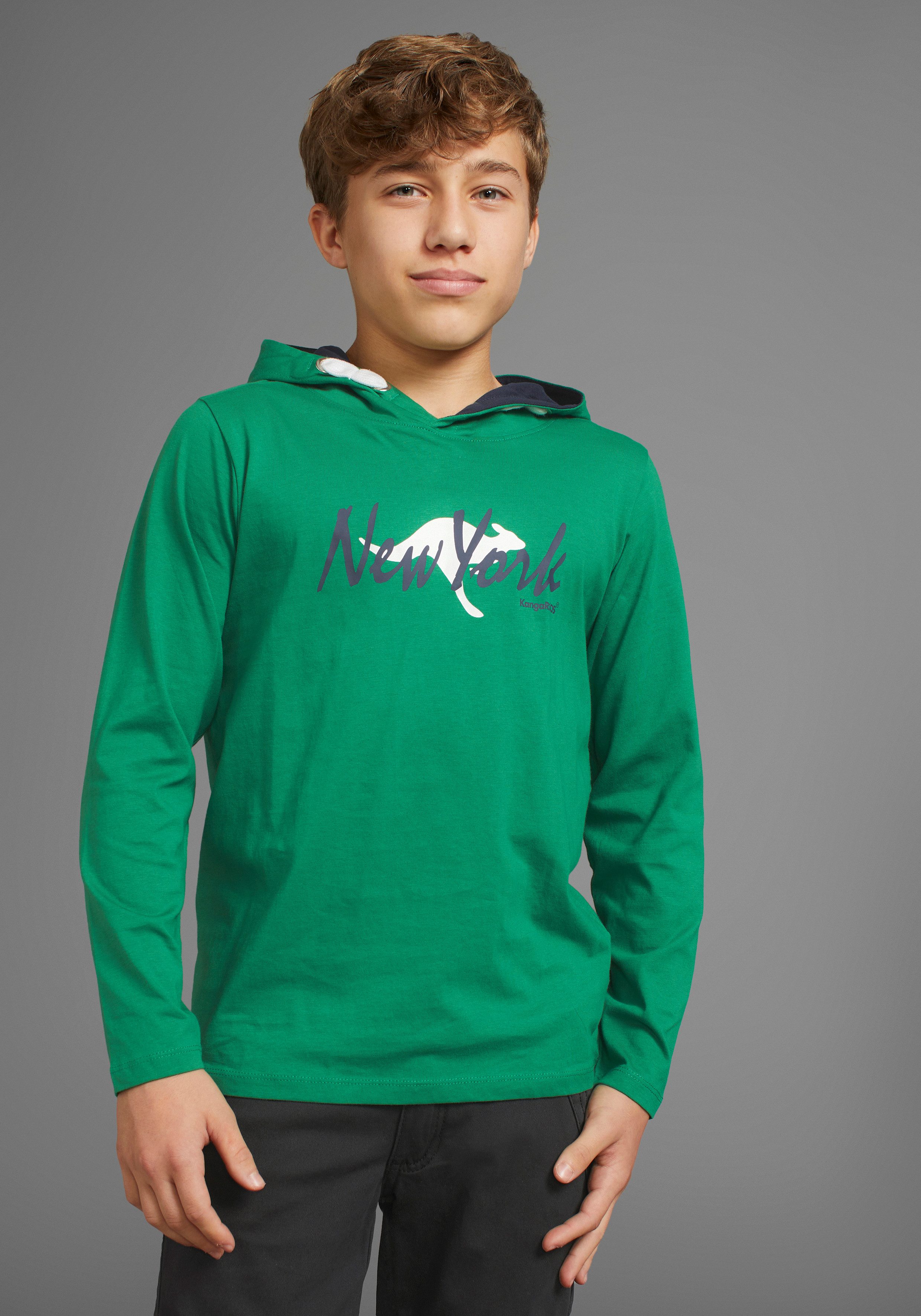 KangaROOS Capuchonshirt Logoprint , voor de sportieve look