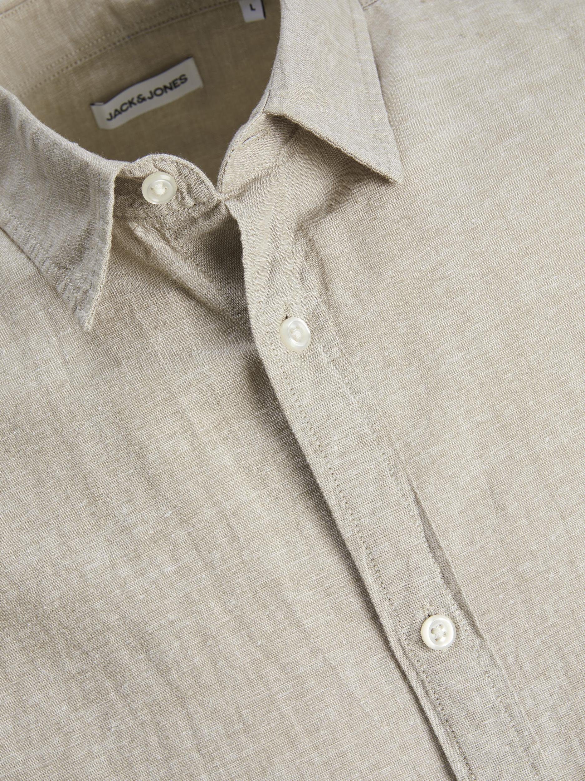 Jack & Jones Overhemd met korte mouwen JJELINEN BLEND SHIRT SS SN
