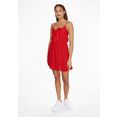 tommy jeans jurk in overgooiermodel tjw essential strappy dress met tommy jeans logo-opschrift rood