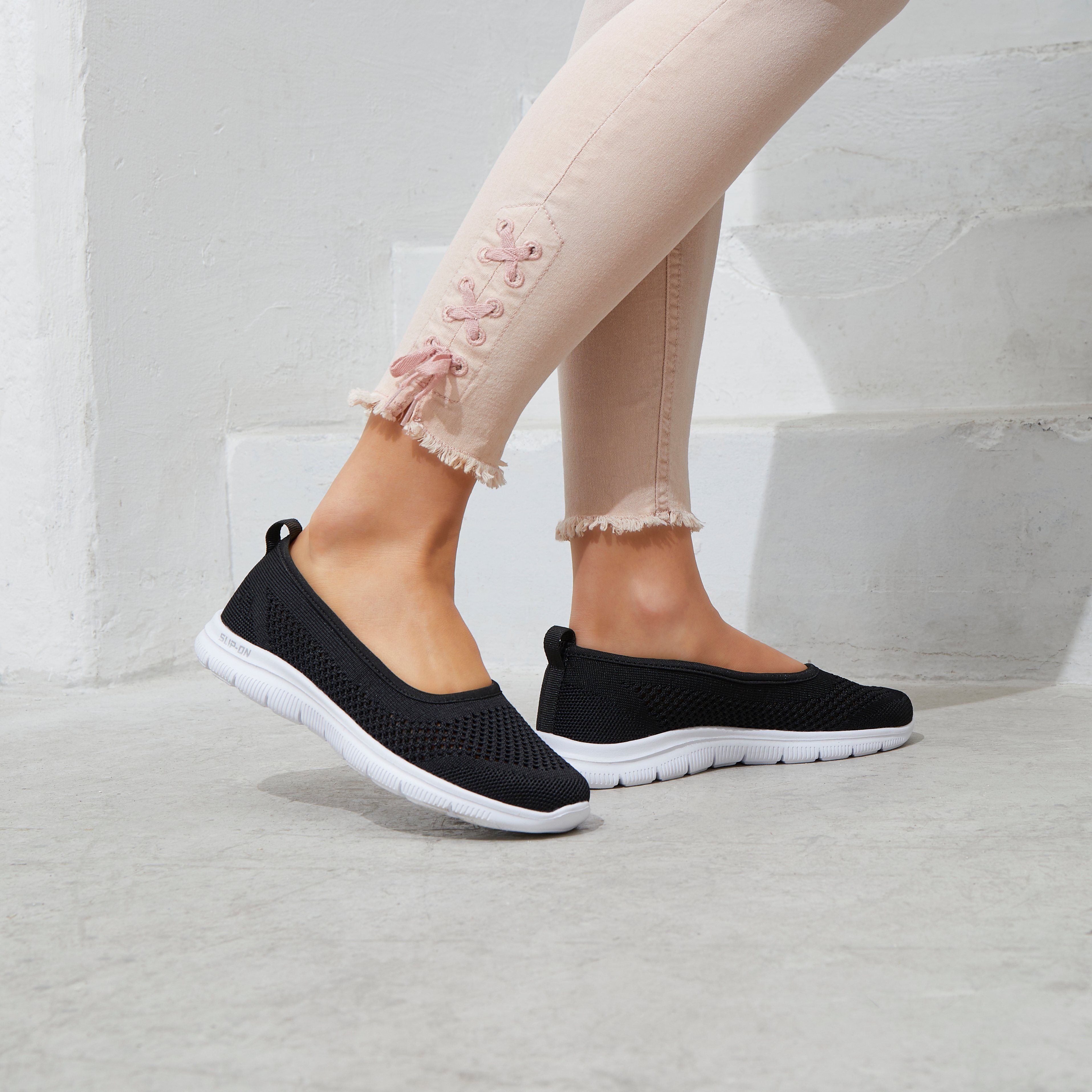 Lascana Sneaker-ballerina’s ultralichte slipper, slip-on sneaker, vrijetijdsschoen vegan