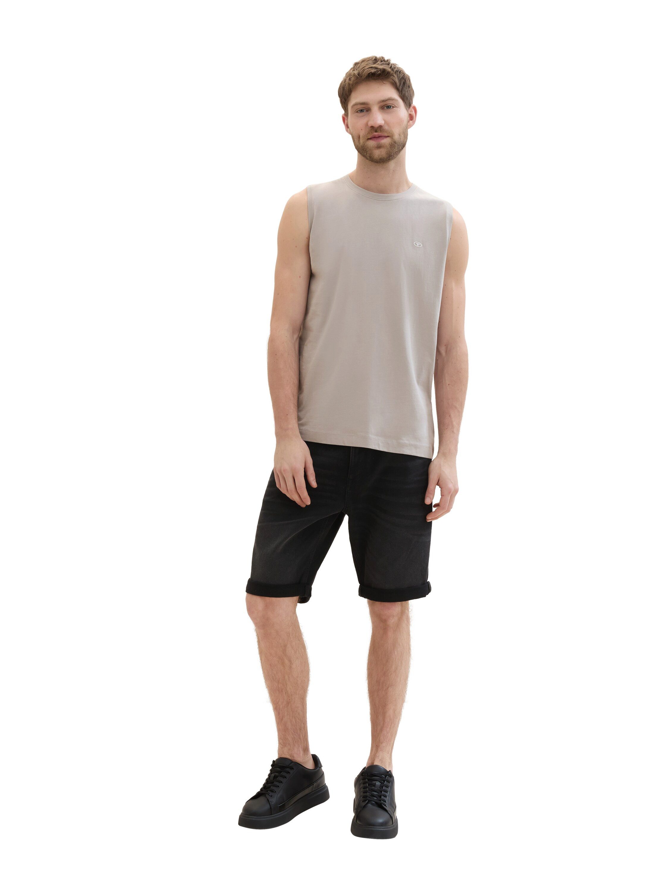 Tom Tailor Jeansbermuda Josh met merklabel
